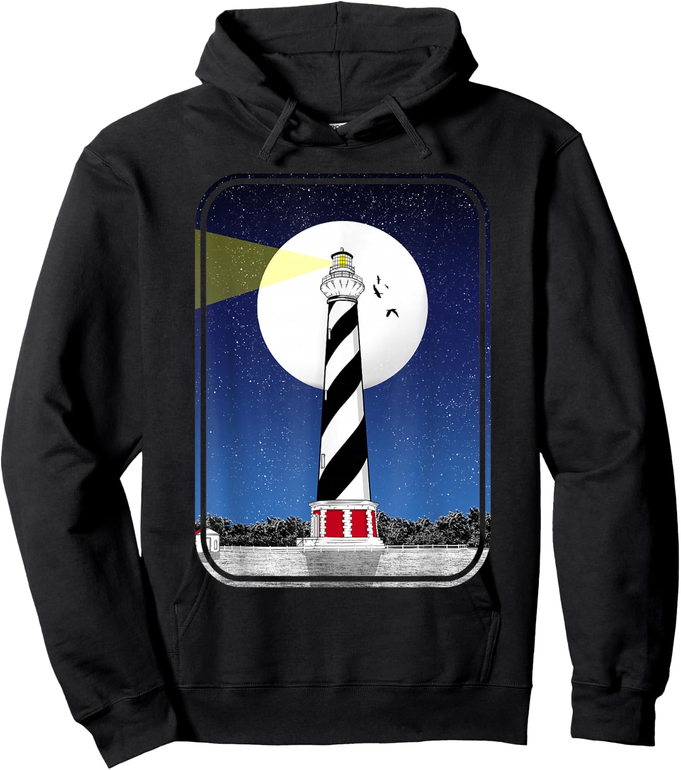 Cape Hatteras Light Lighthouse Hoodie - Hoodie | Black