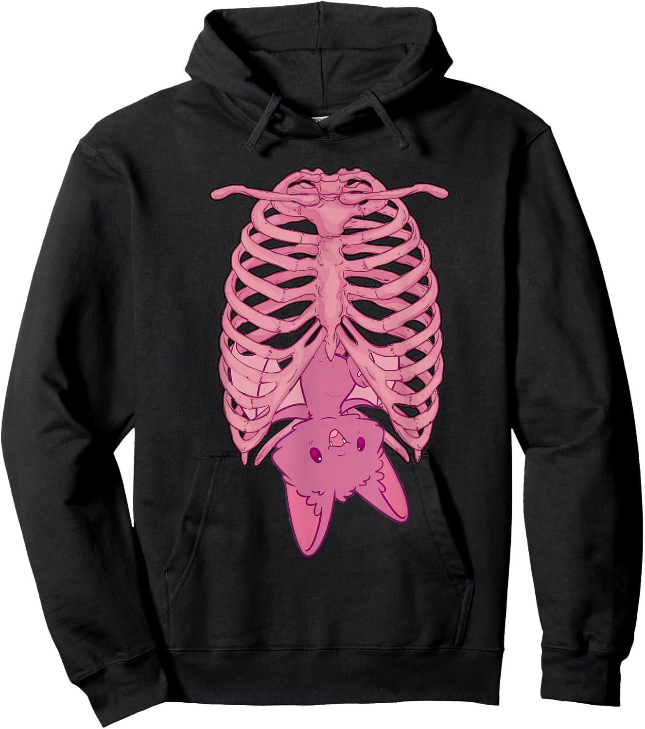 Halloween Nu Goth Pink Bat Pastel Goth Hoodie - Hoodie | Black