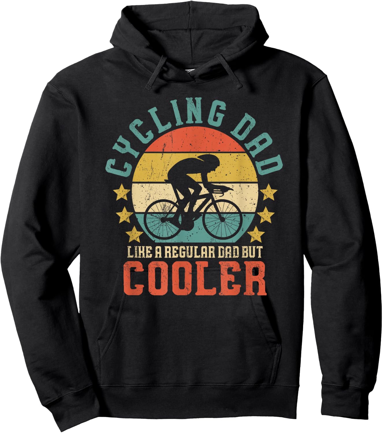 Cycling Dad Bike Rider & Cyclist Father's Day Hoodie - Hoodie | Black