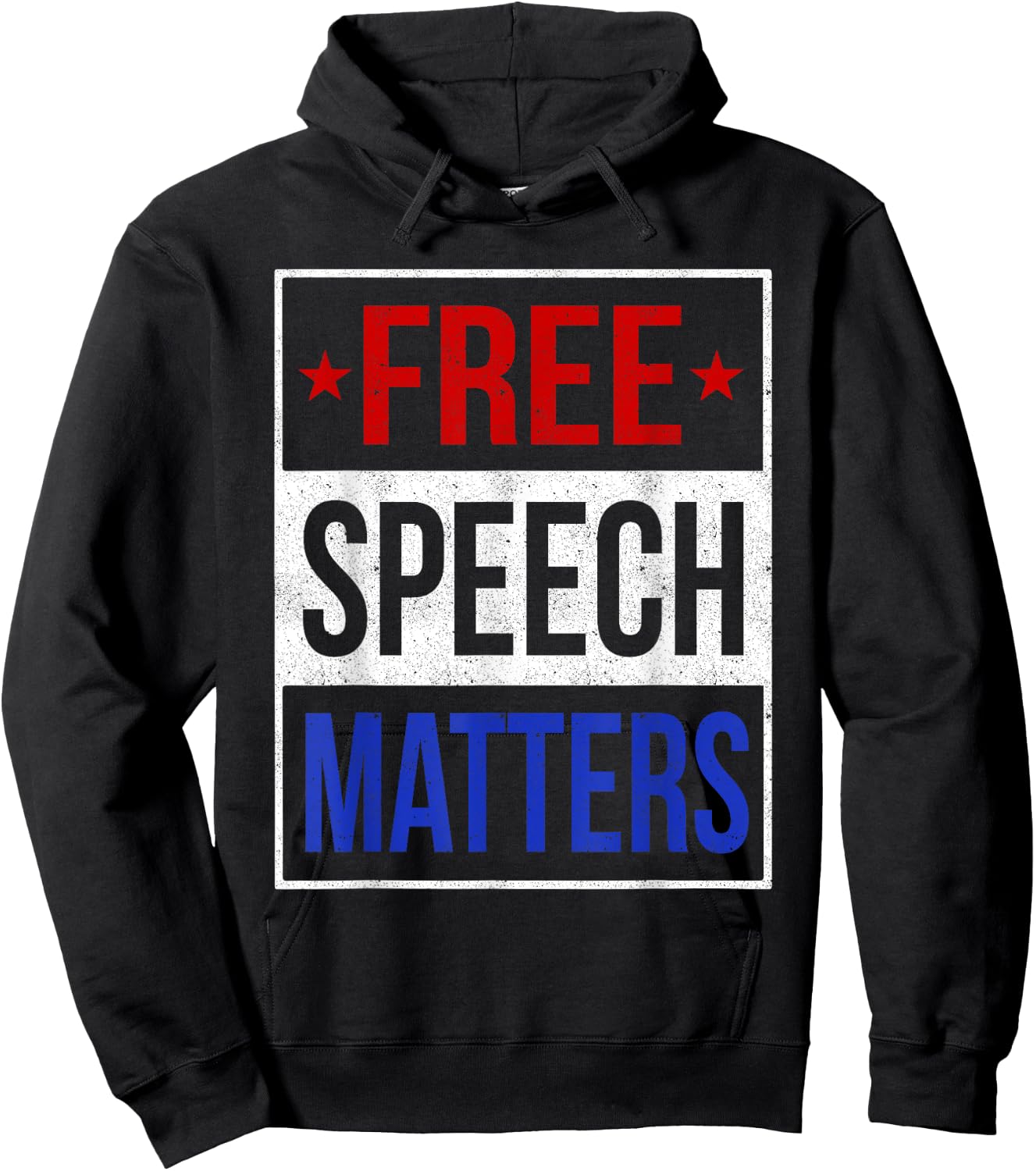 Free Speach Matters political statement First Amendment Hoodie - Hoodie | Black