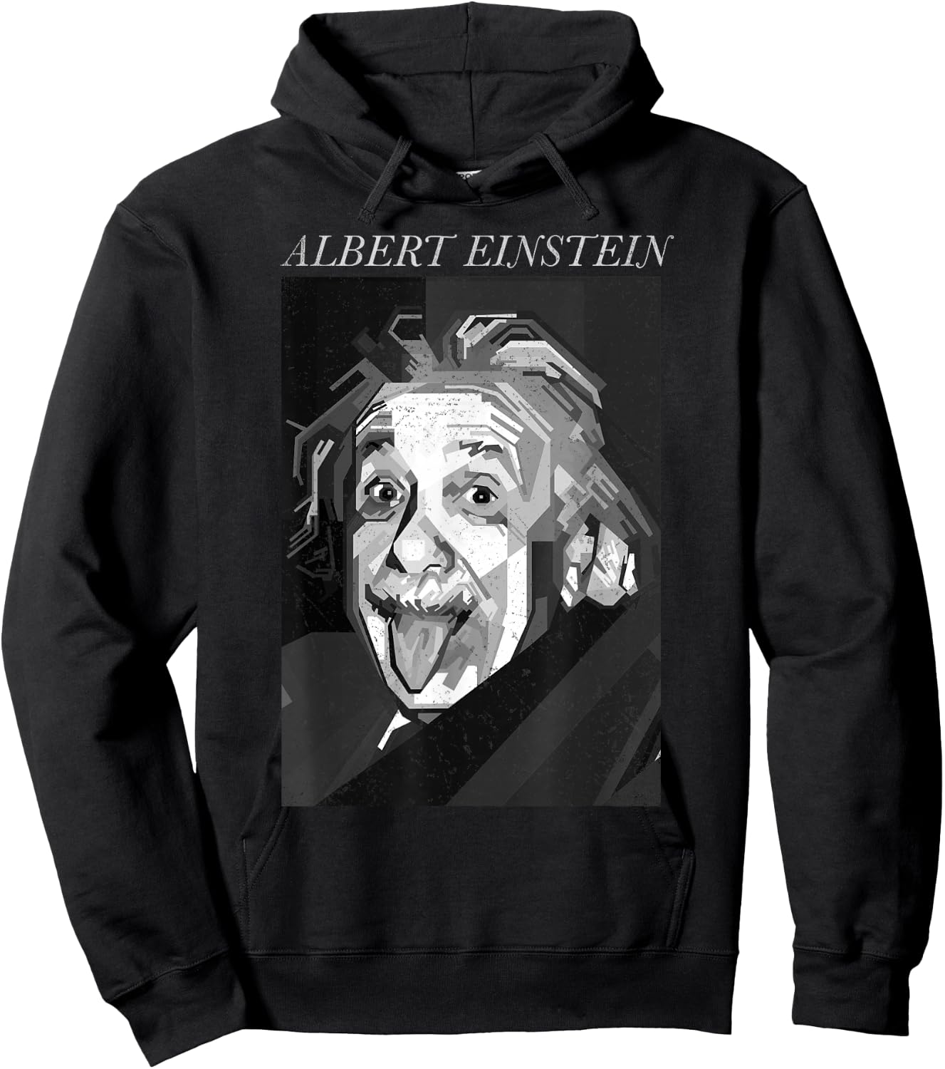 Trendy Apparel -Adults & Kids Graphic - Albert Einstein Logic Quote Front Back - Black - Small - Short Sleeve Hoodie - Hoodie | Black