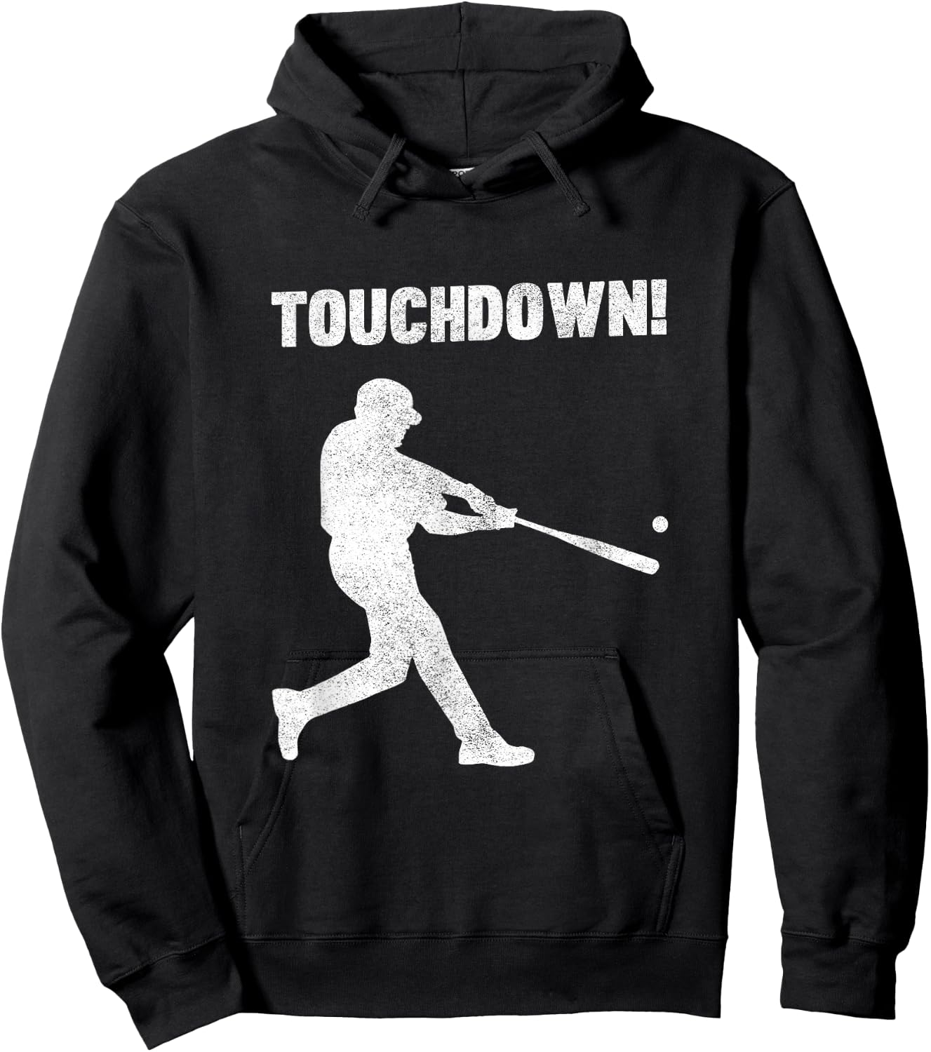 Funny Baseball Touchdown - Homerun Joke Shirt Hoodie - Hoodie | Black
