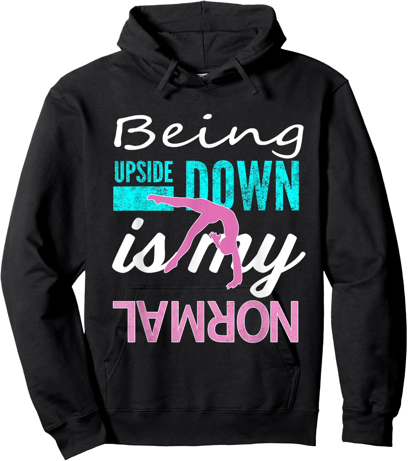 Funny Girls Upside Down is My Normal Gymnastics Gift Small Hoodie - Hoodie | Black