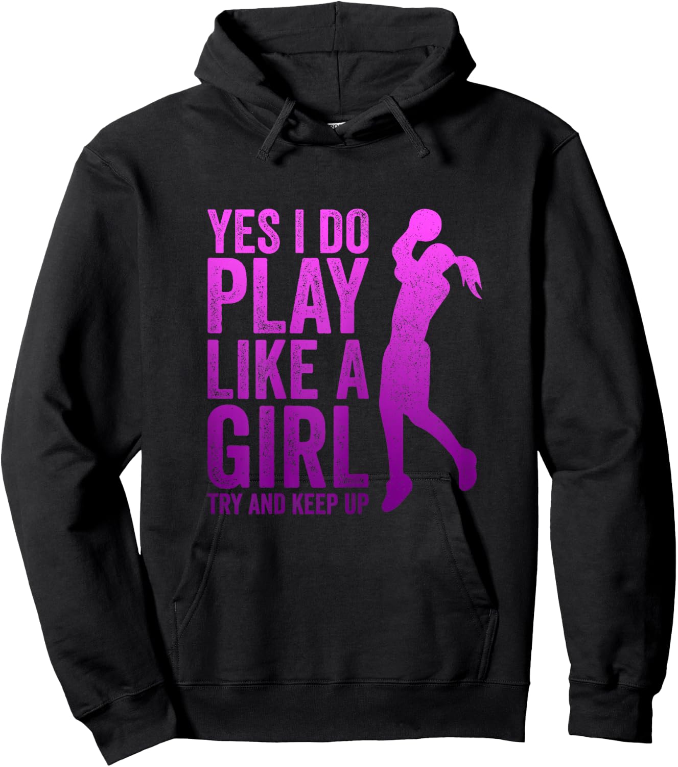 Teen Girls Youth Basketball Clothes Gifts - Play Like A Girl Hoodie - Hoodie | Black