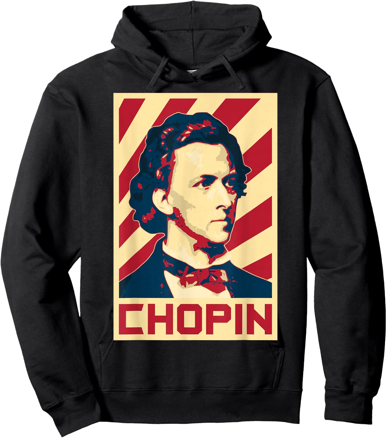 Frederic Chopin Retro Propaganda Classical Music Composer Hoodie - Hoodie | Black