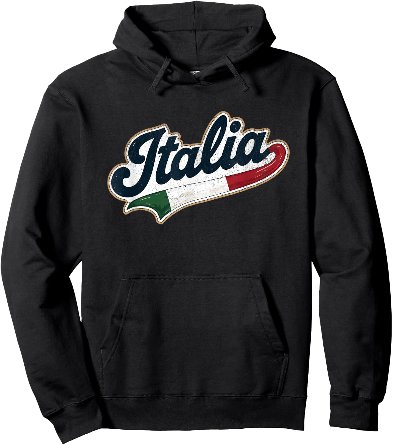 Italia Flag Italian Italy Italiano Family Heritage Souvenir Hoodie - Hoodie | Black