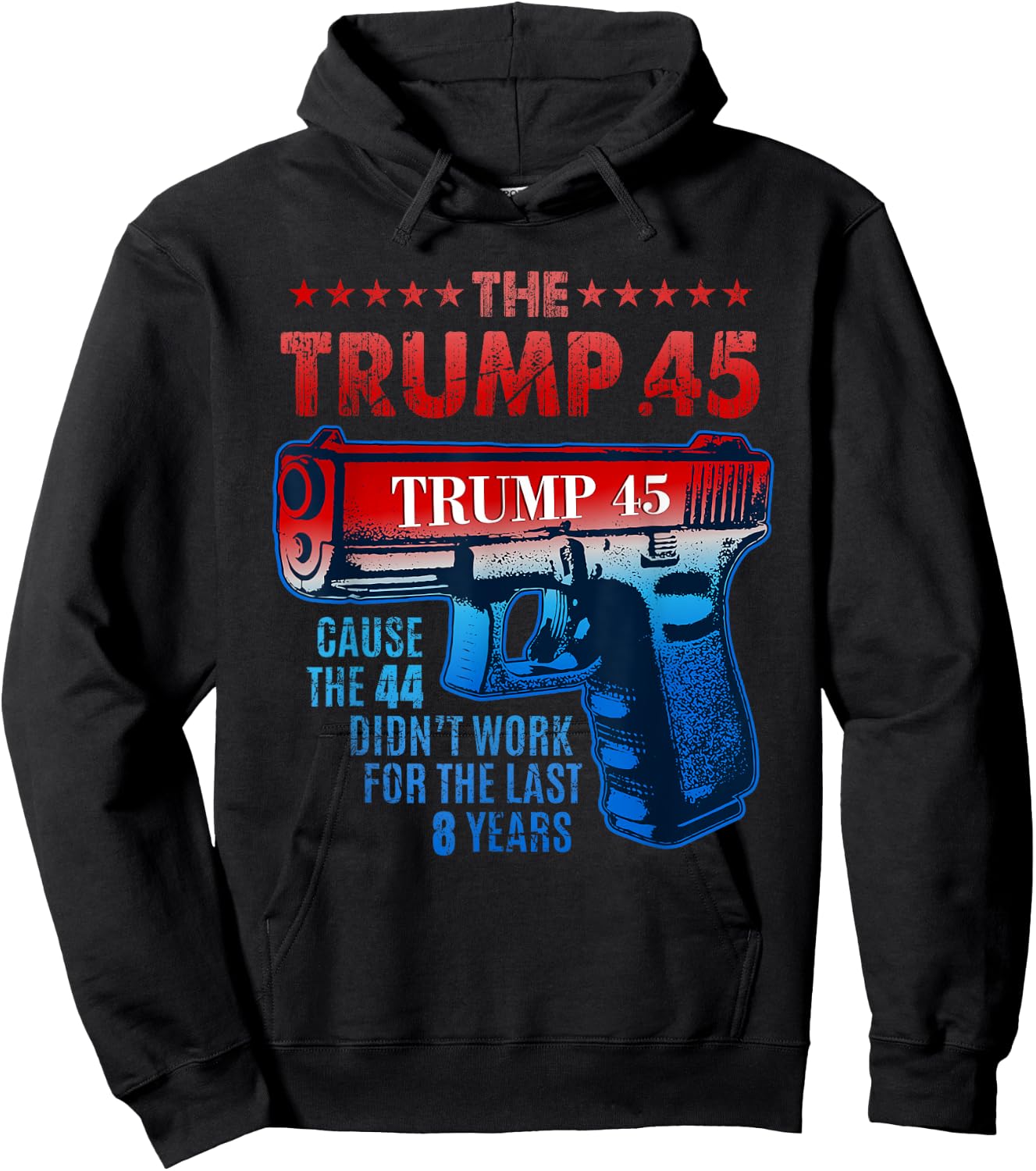 Pro Gun Rights USA Trump 45 Greater Than 44 2nd Amendment Hoodie - Hoodie | Black