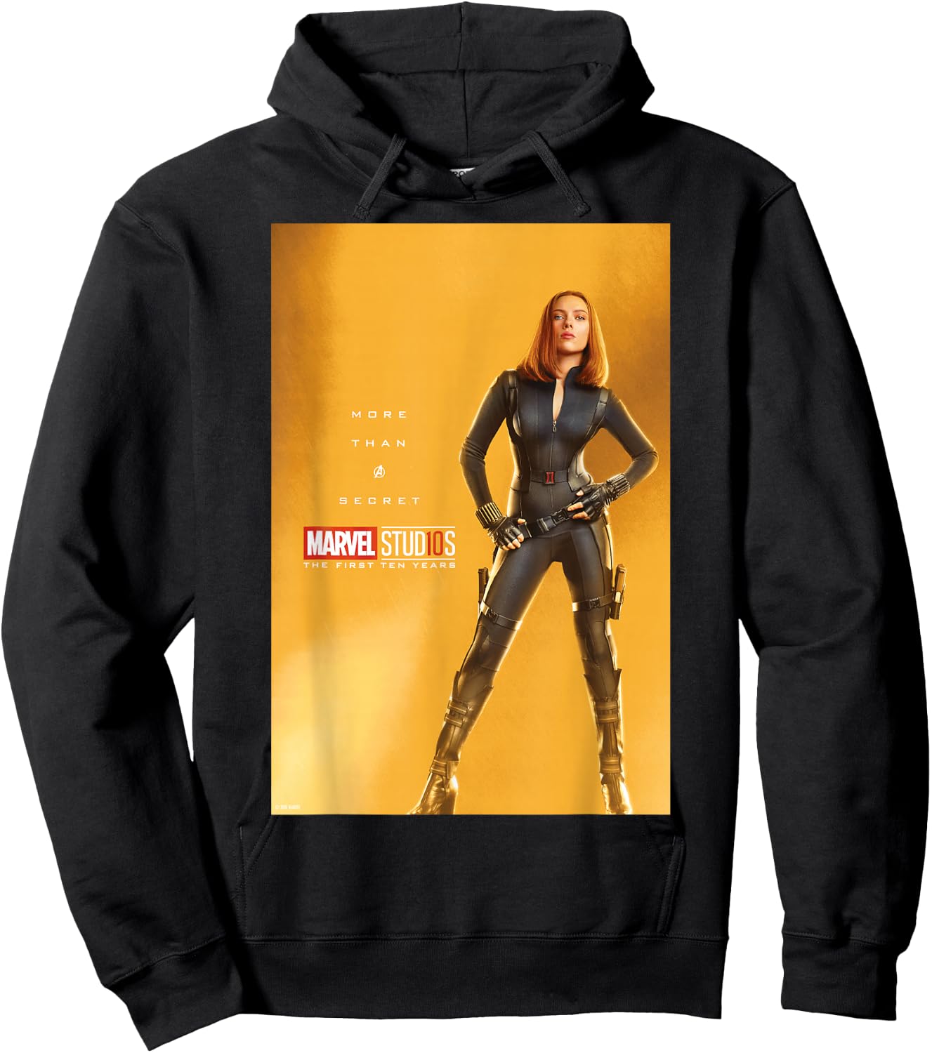 Marvel Studios 10 Years Black Widow Poster Graphic Hoodie - Hoodie | Black