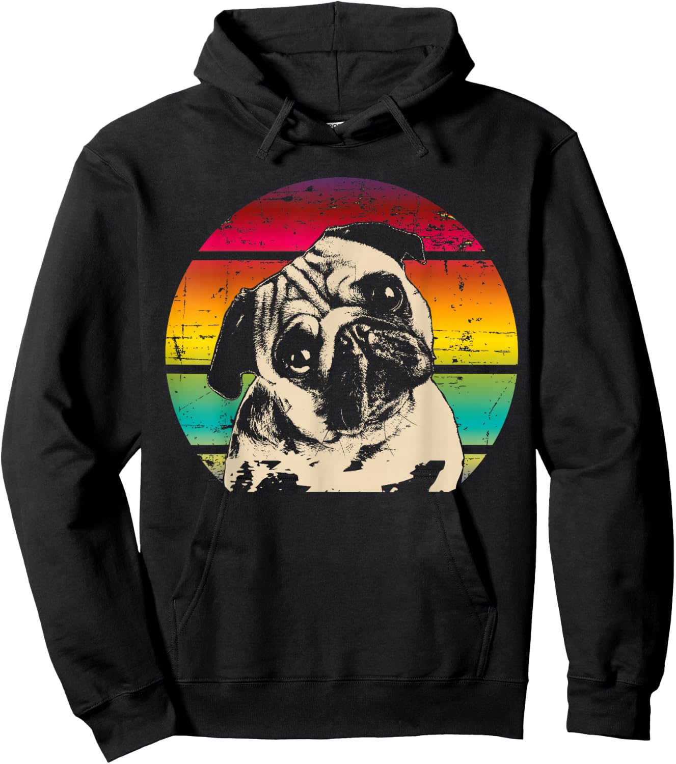 Pug Pug Hoodie - Hoodie | Black