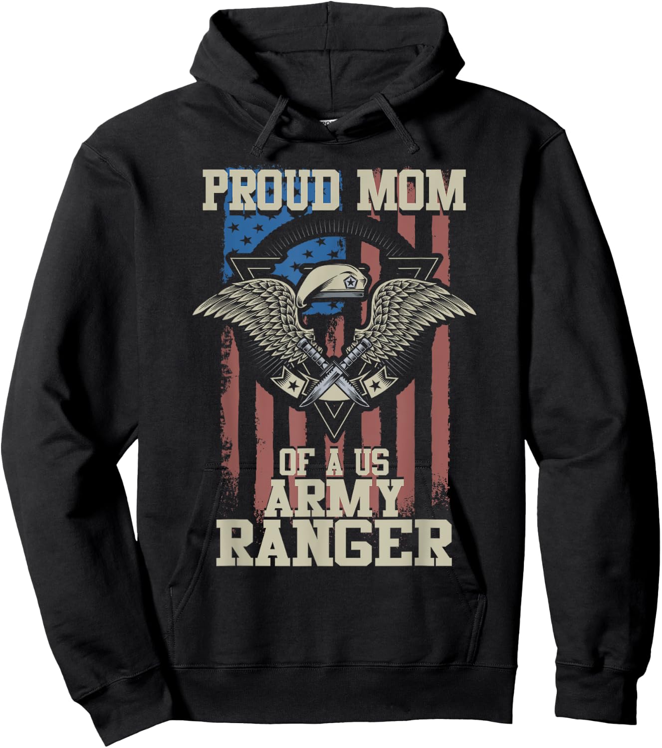 Proud Mom of US Army Ranger Hoodie - Hoodie | Black