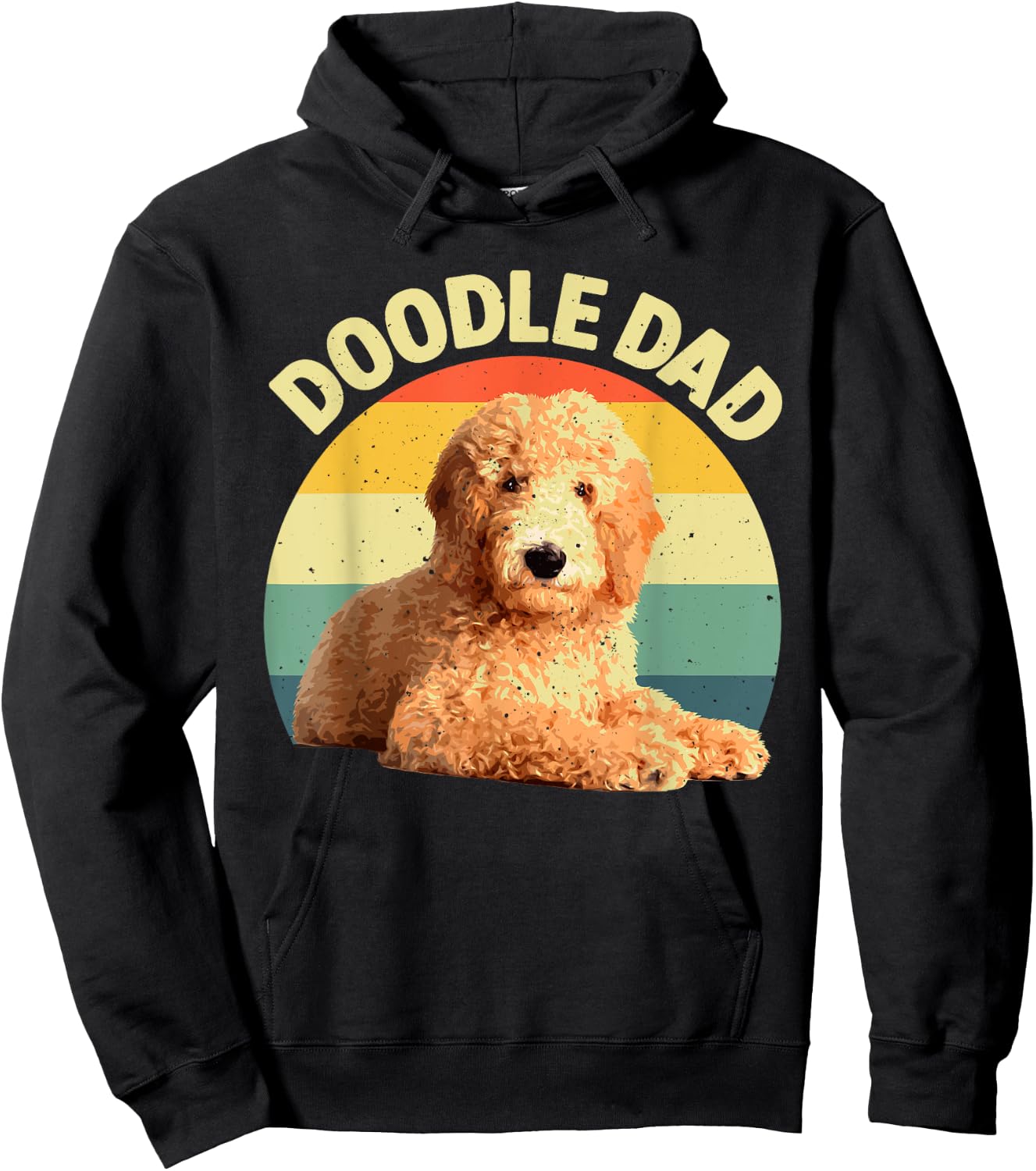 Funny Doodle Dad Art Papa Daddy Goldendoodle Lover Hoodie - Hoodie | Black