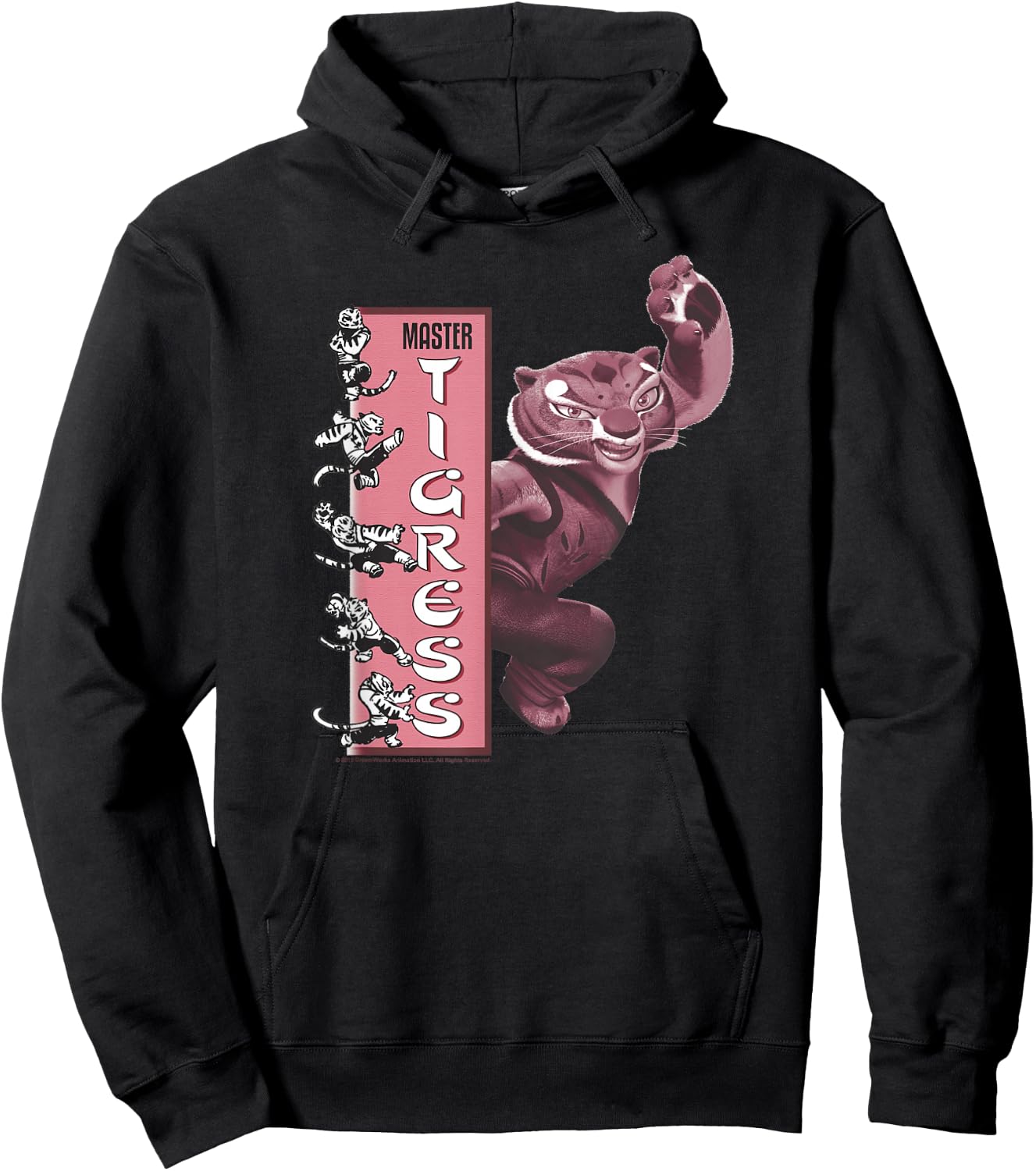 Kung Fu Panda Master Tigress Action Pose Banner Hoodie - Hoodie | Black