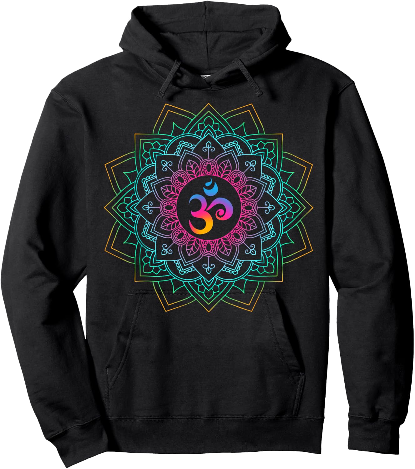 Om Meditations Mandalas Yoga Hoodie - Hoodie | Black