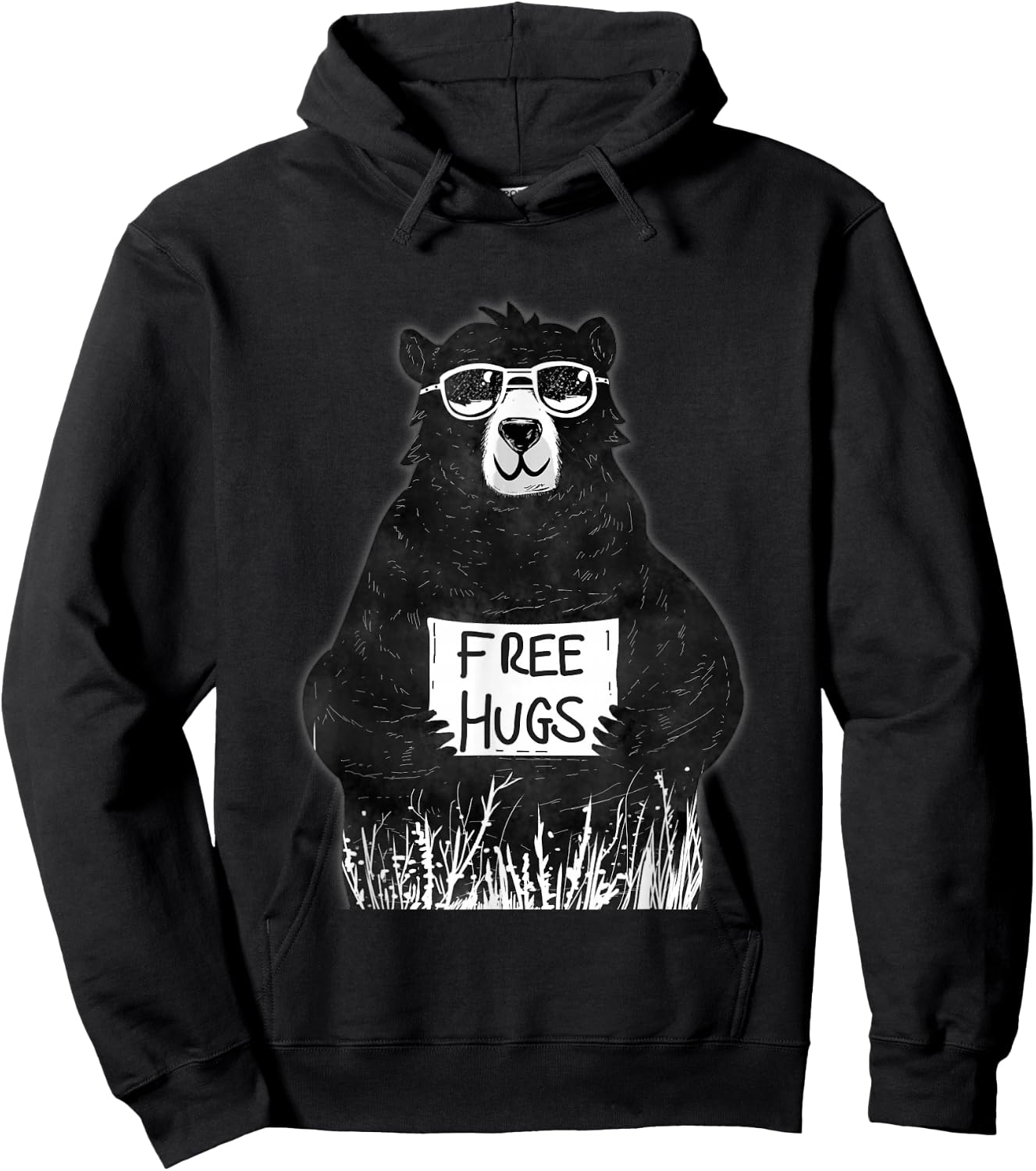 Free Hugs from Grizzly Bear Hoodie - Hoodie | Black