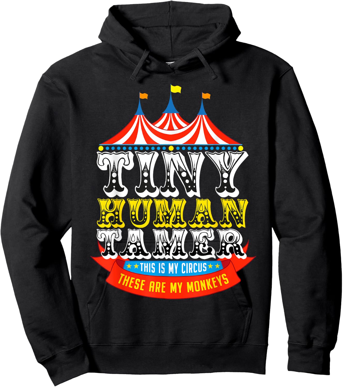Teacher Tiny Human Tamer This My Circus These are My Monkeys Hoodie - Hoodie | Black