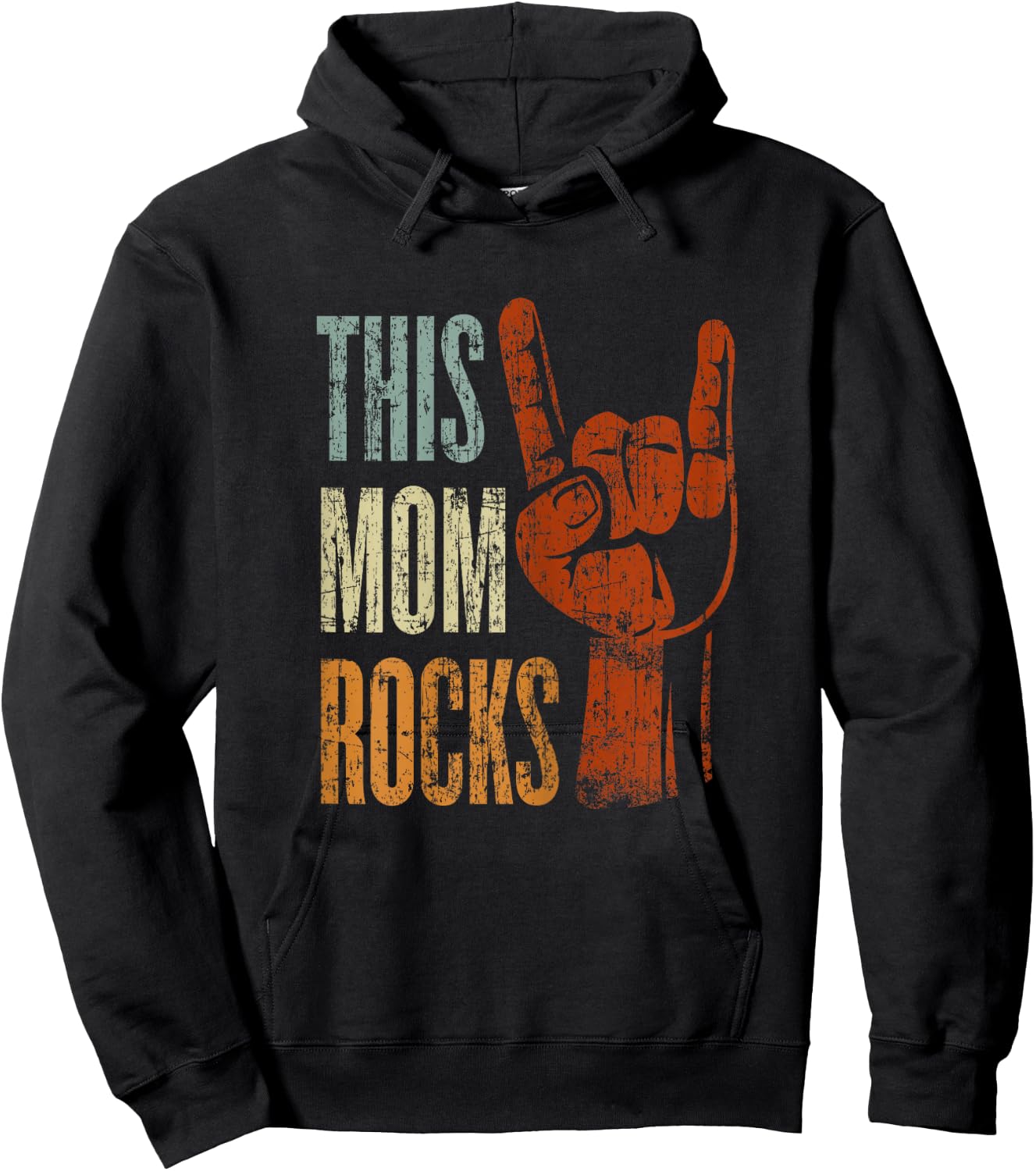 This Mom Rocks Rock n Roll Metal Gift Mother Hoodie - Hoodie | Black