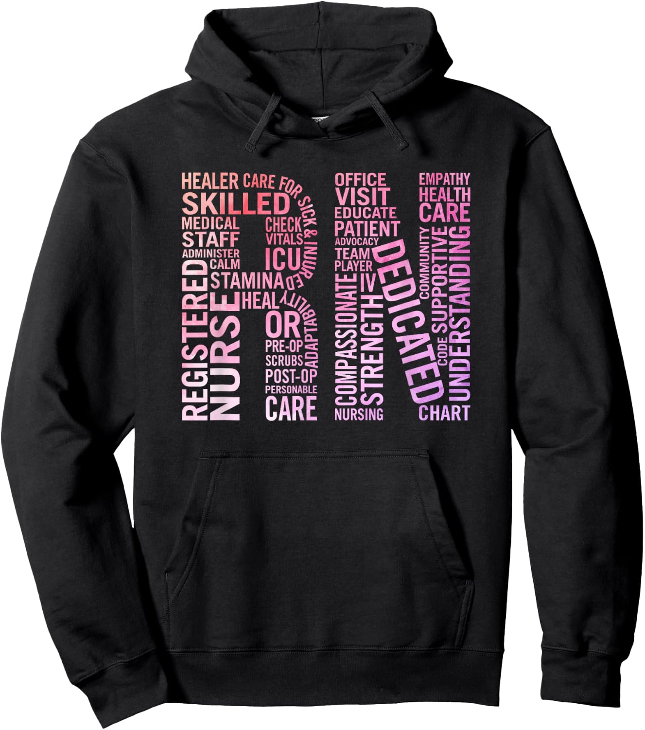 RN Registered Nurses Paint Nurses Week Gifts 2019 Hoodie - Hoodie | Black