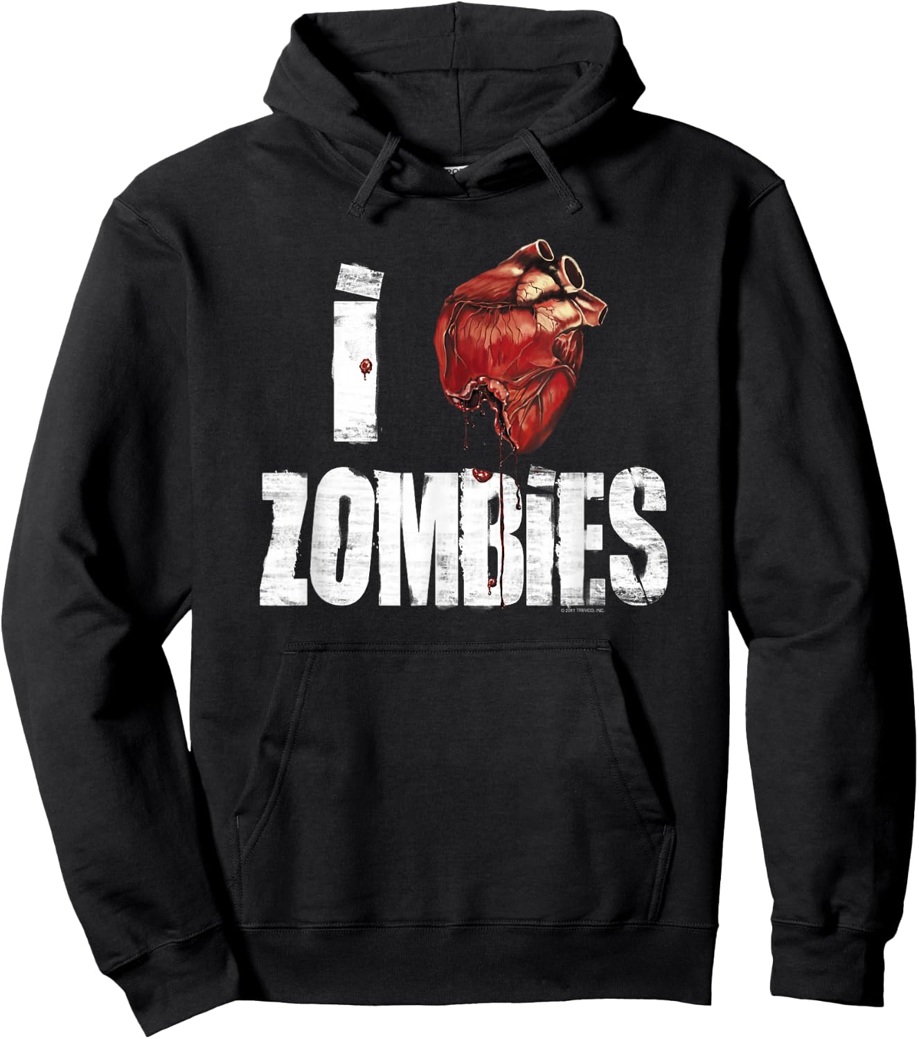 I Heart Zombies Adult Hoodie - Hoodie | Black