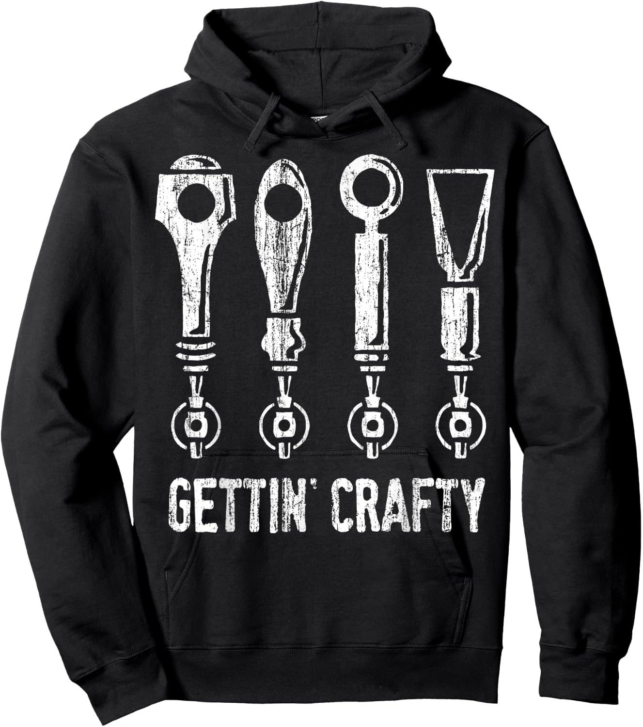 Gettin' Crafty Beer Taps Hoodie - Hoodie | Black