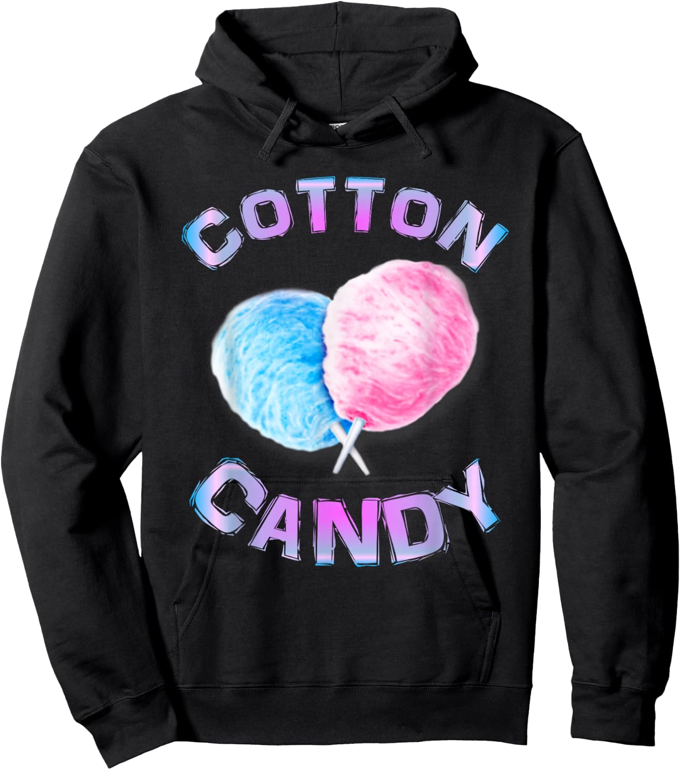 Cotton Candy Sticks Cones Floss Sweet Tooth Candy Fun Gifts Hoodie - Hoodie | Black