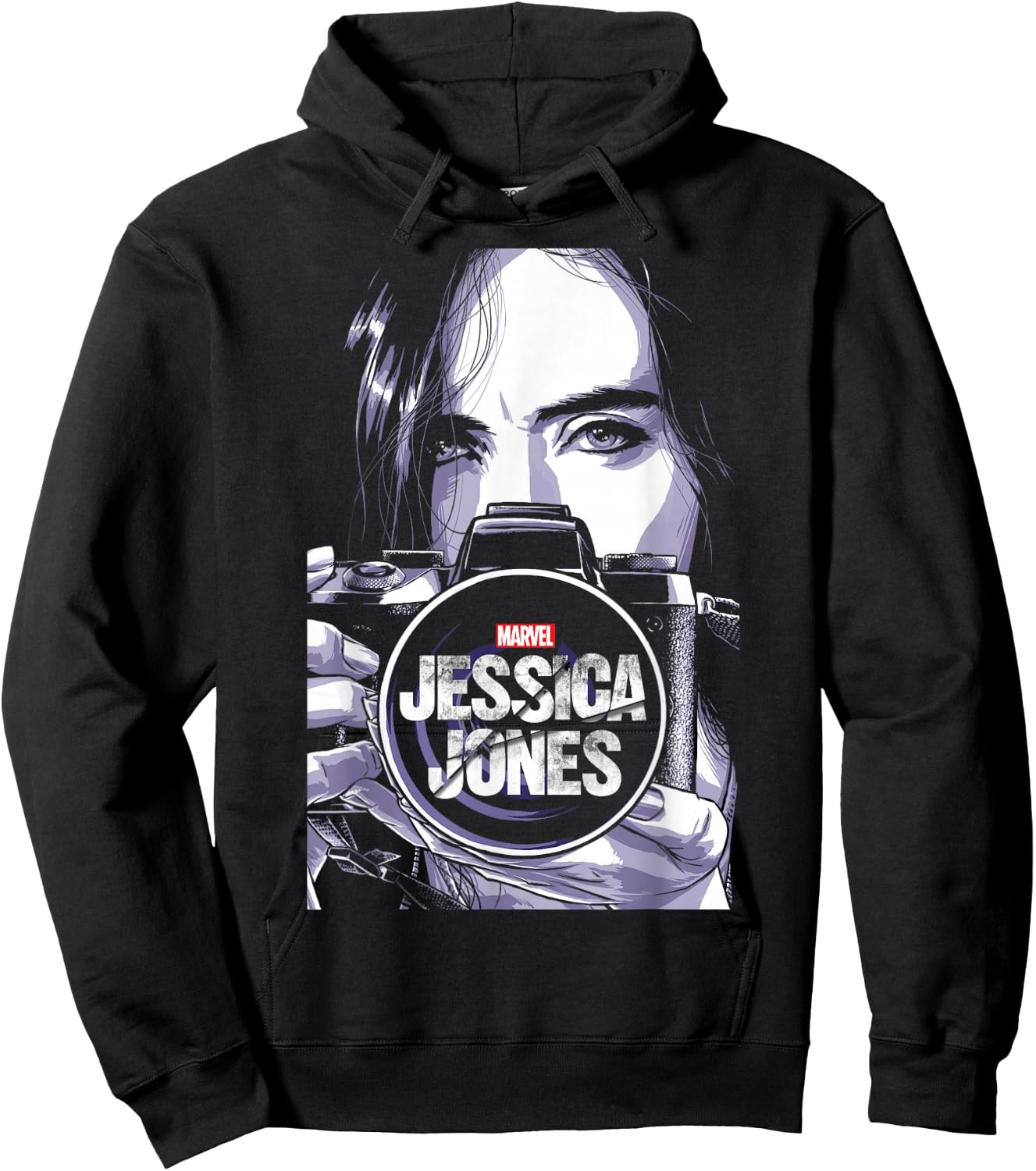 Marvel Jessica Jones Camera Hoodie - Hoodie | Black