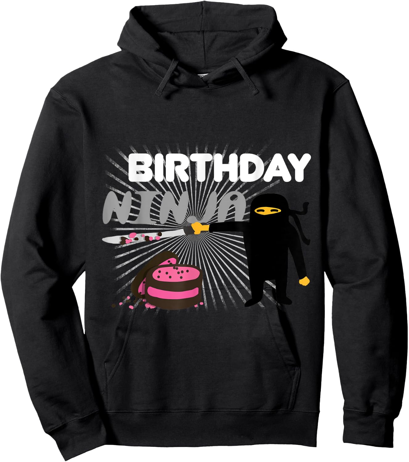 Birthday Party Ninja - Funny Cool Martial Arts Gift Hoodie - Hoodie | Black