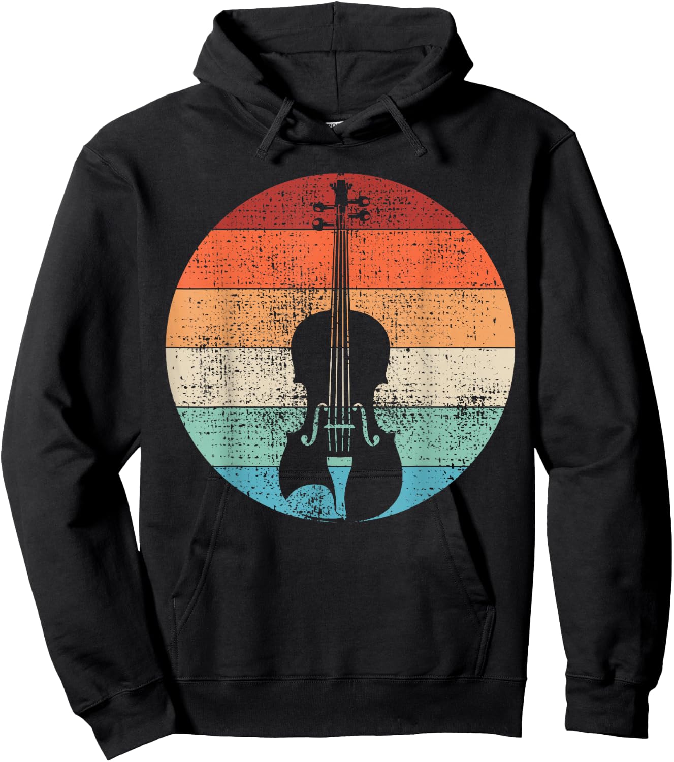Violin Violinist Musical Instrument Retro Hoodie - Hoodie | Black