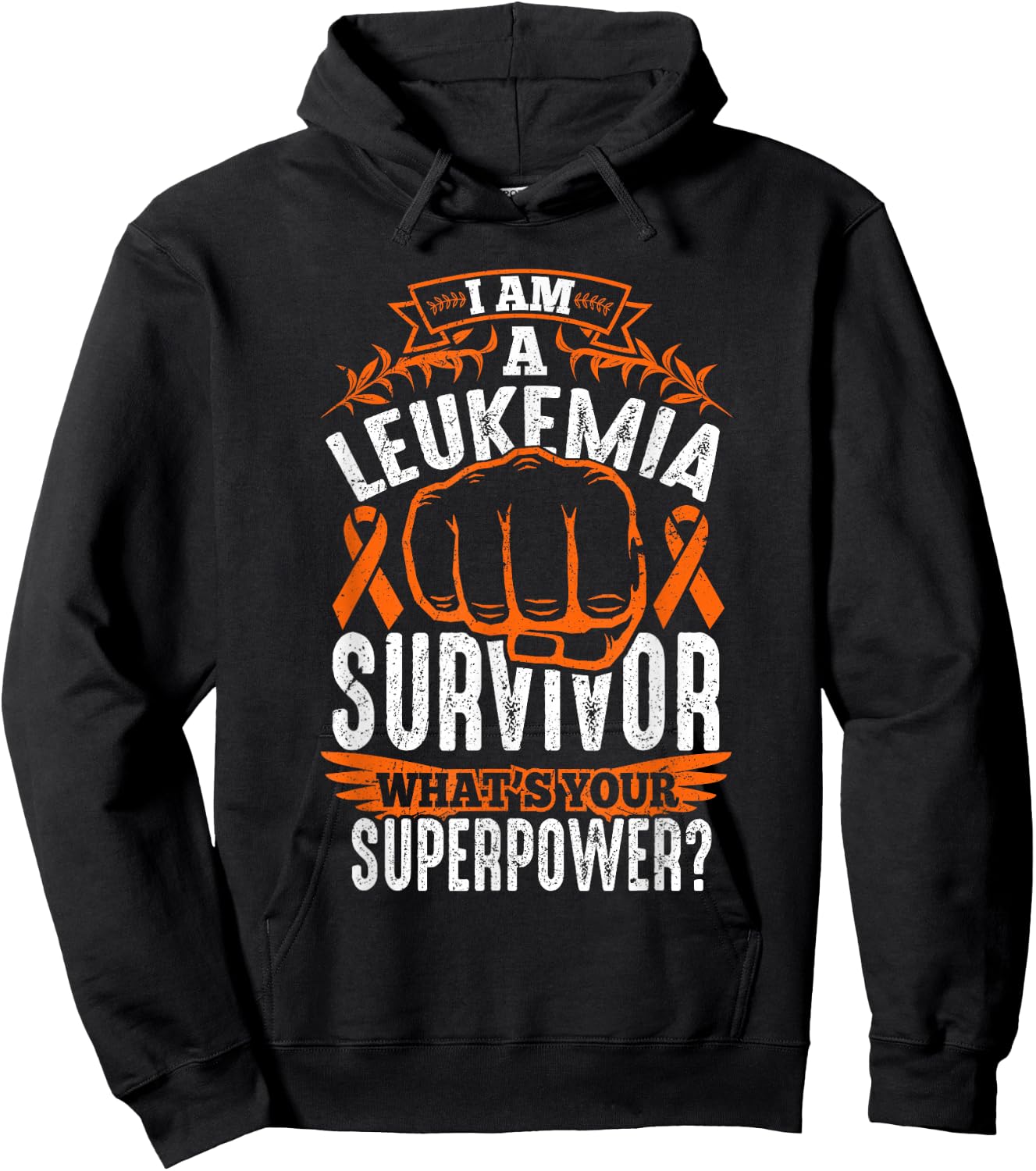 Leukemia Cancer Survivor Awareness Ribbon Gifts Hoodie - Hoodie | Black