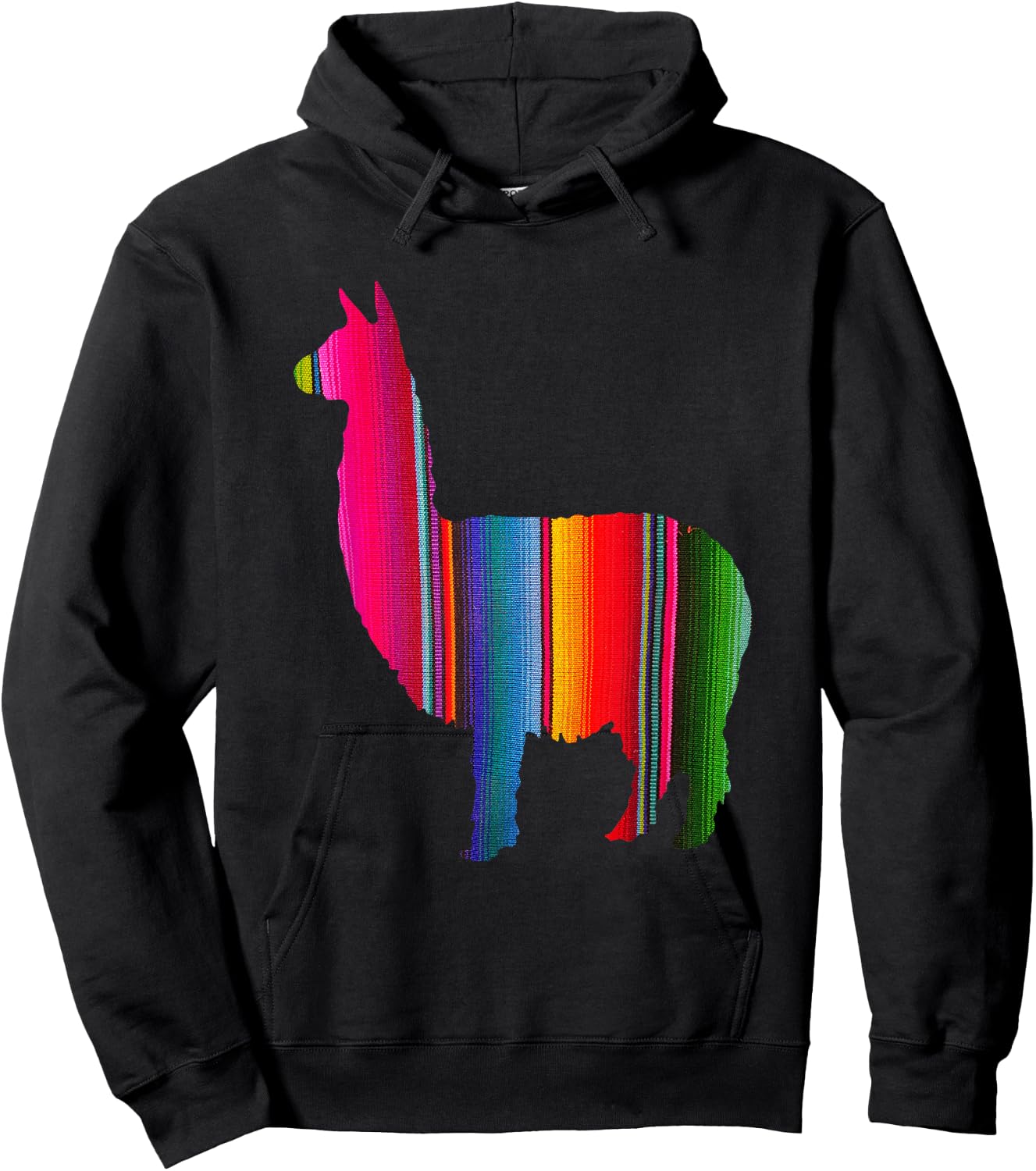 Llama Alpaca Inca Textile Aguayo T Shirt Hoodie - Hoodie | Black