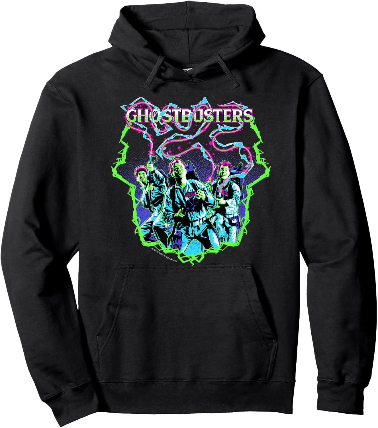 Ghostbusters Retro Proton Packs Cast Photo Movie Hoodie - Hoodie | Black