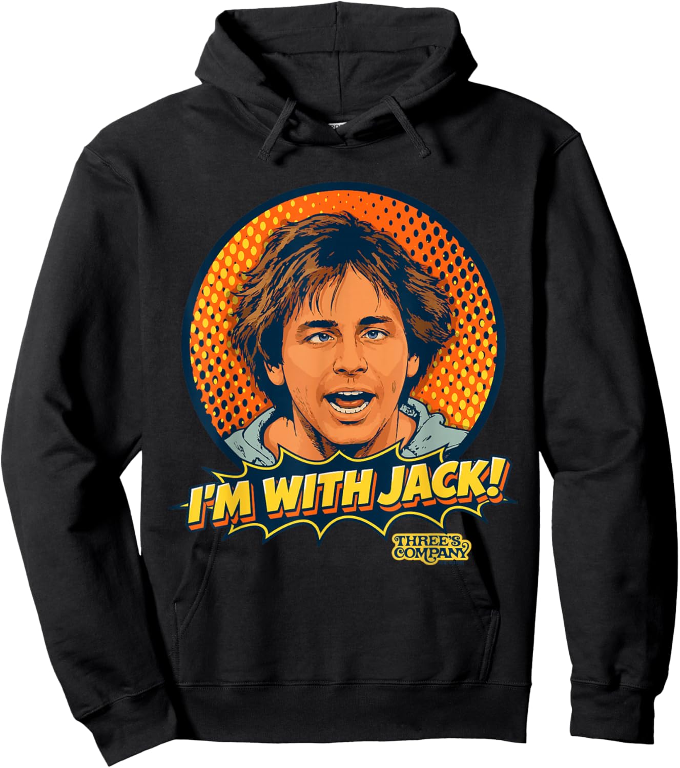 I'm with Jack Tripper Funny Three's Company Retro Hoodie - Hoodie | Black