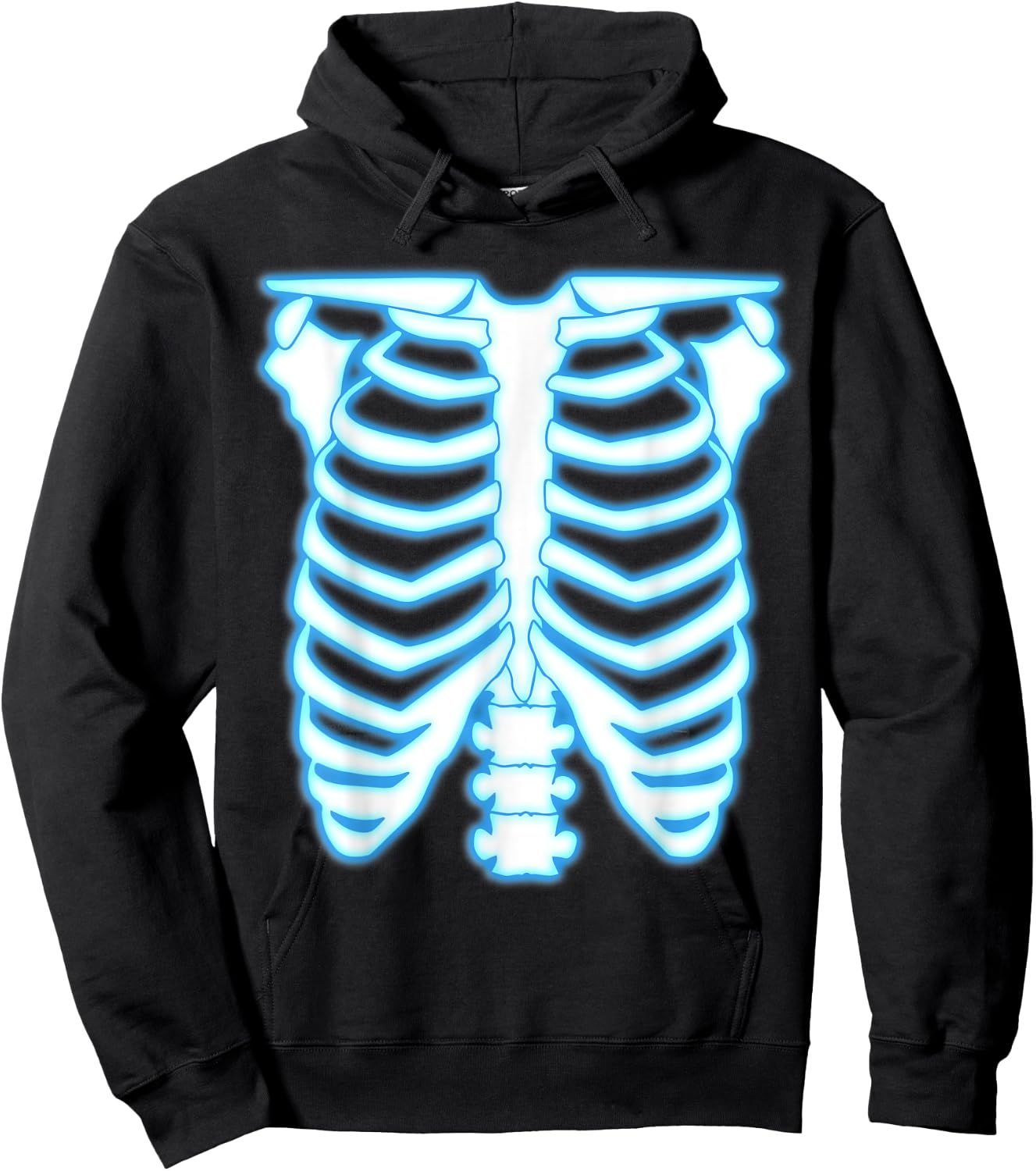 X-Ray Skeleton | Halloween Skeleton Rib Cage Costume Hoodie - Hoodie | Black