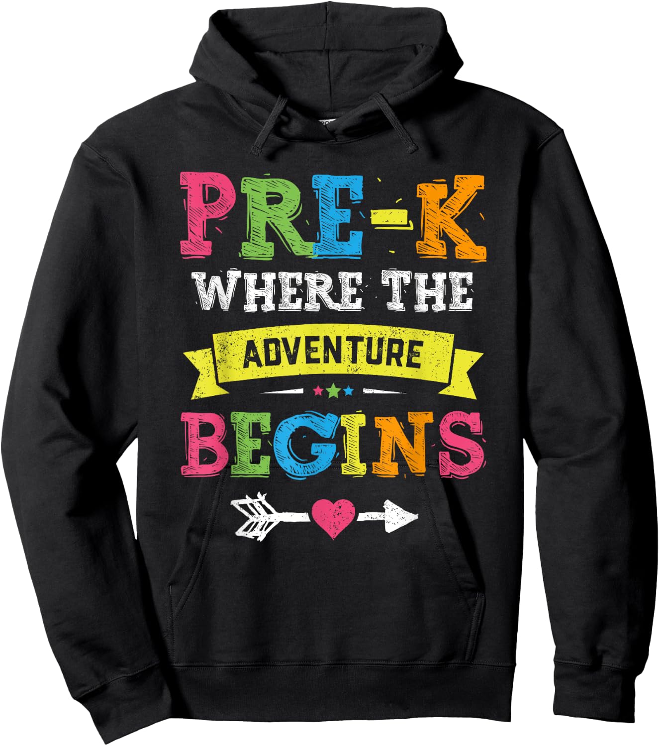 Pre-K Where The Adventure Begins Gift Back To School Teacher Hoodie - Hoodie | Black
