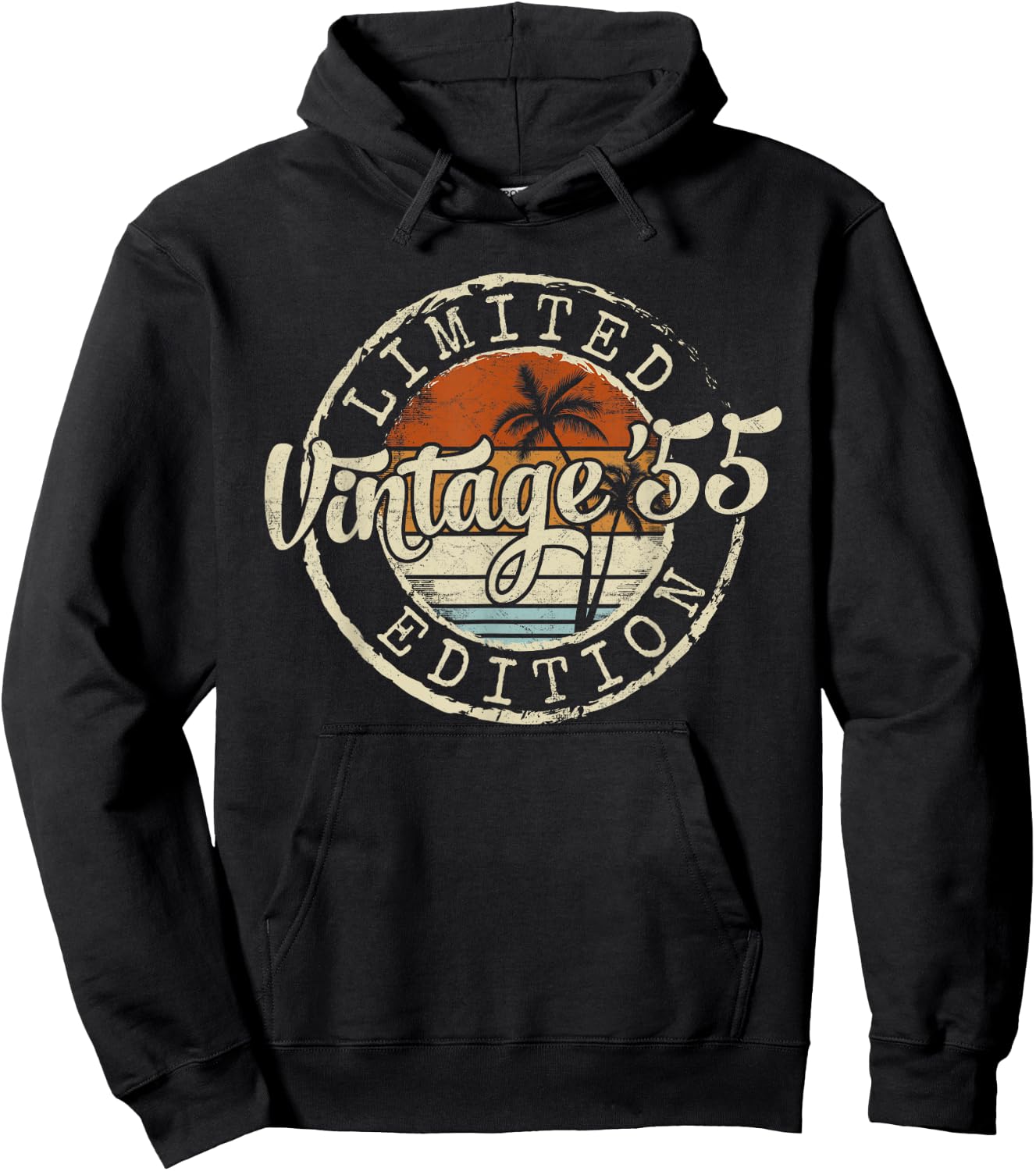 Vintage 1955 70th Birthday Gifts Women 70 Year Old Hoodie - Hoodie | Black