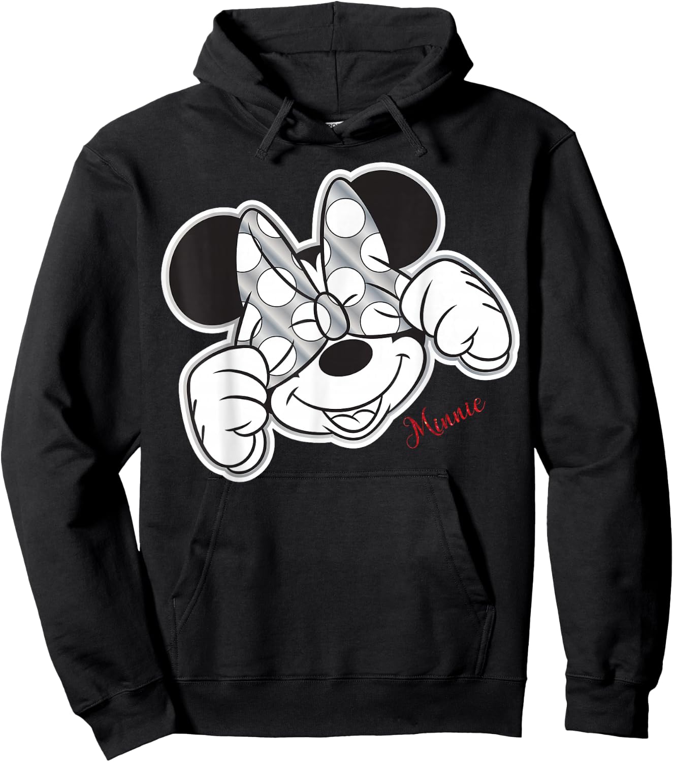 Disney - Minnie Mouse Bow Over Eyes Hoodie - Hoodie | Black