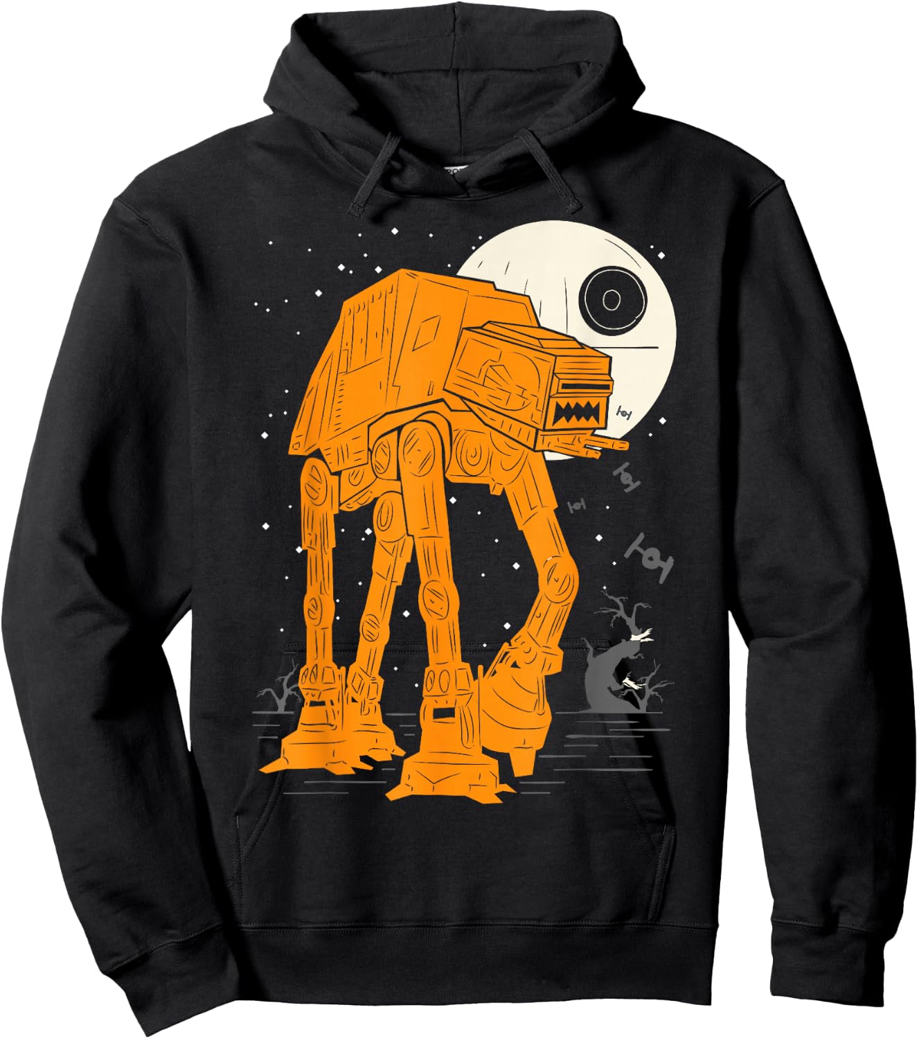 Star Wars AT-AT Moon Death Star Halloween Poster Hoodie - Hoodie | Black