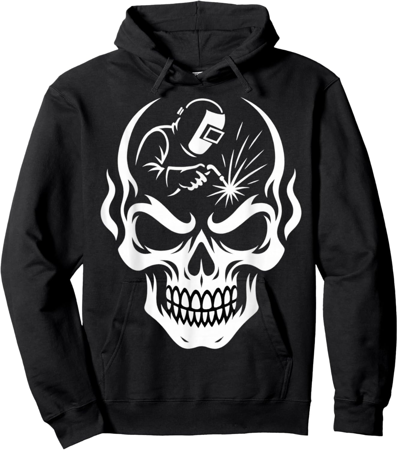 Welder Skull Welding Humor Metalworker Hoodie - Hoodie | Black
