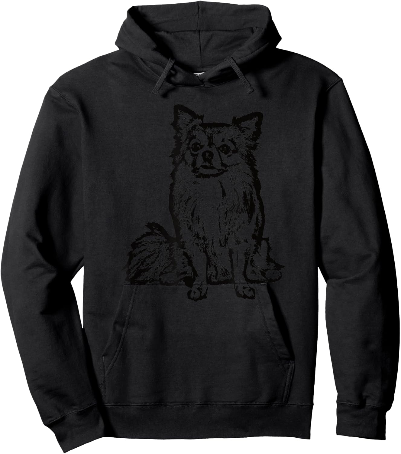 Chihuahua Long Hair Dog Lover Gift Black Hoodie - Hoodie | Black