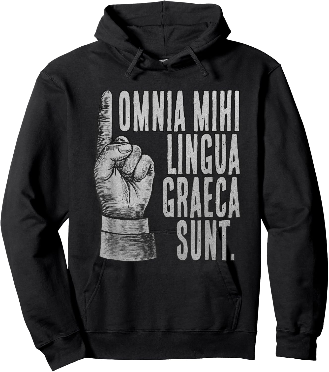 Funny It's Greek to me in Latin Hoodie - Hoodie | Black