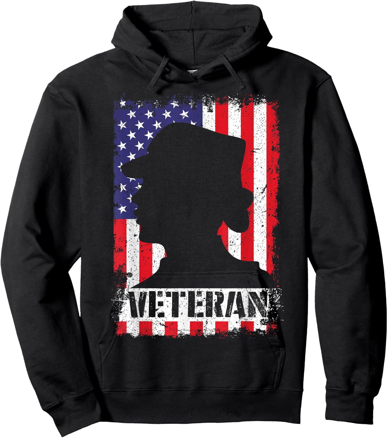 Women Veteran USA Flag Female Veterans Day Gift Shirt Hoodie - Hoodie | Black
