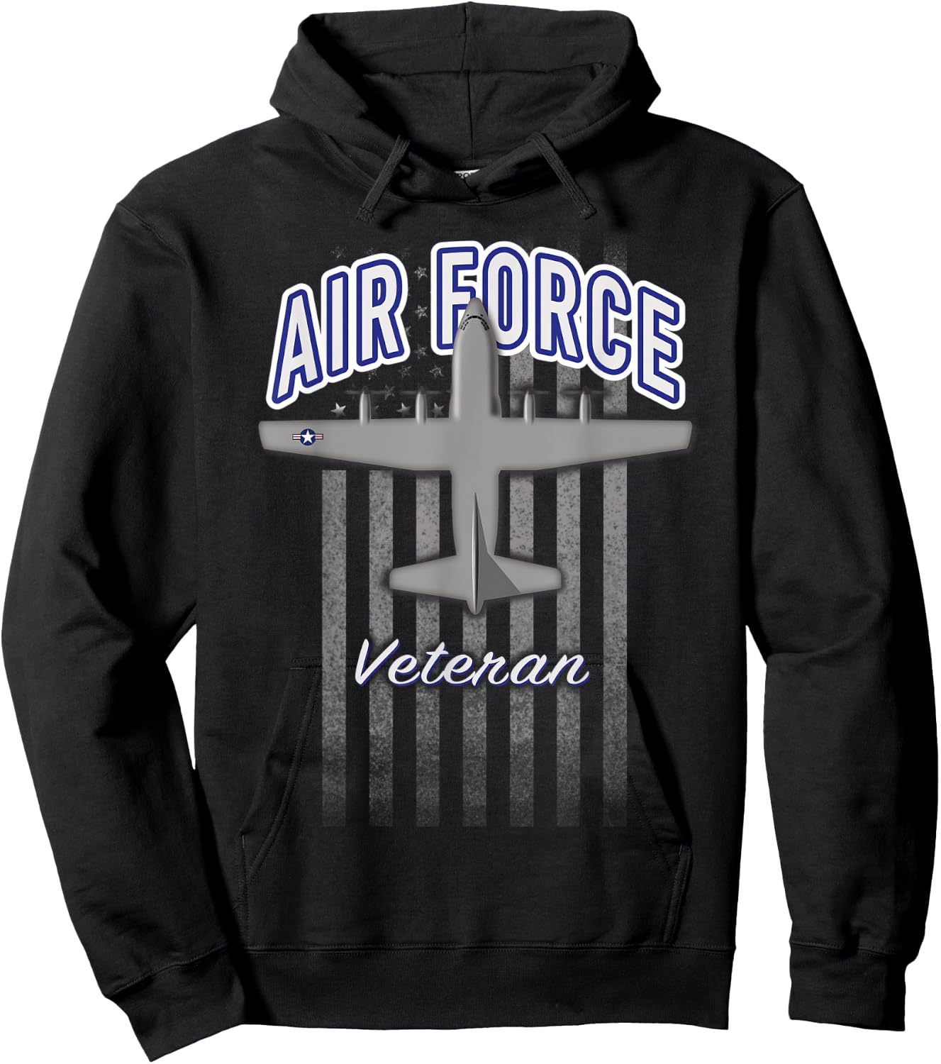 Air Force Veteran C-130 Hercules Hoodie - Hoodie | Black