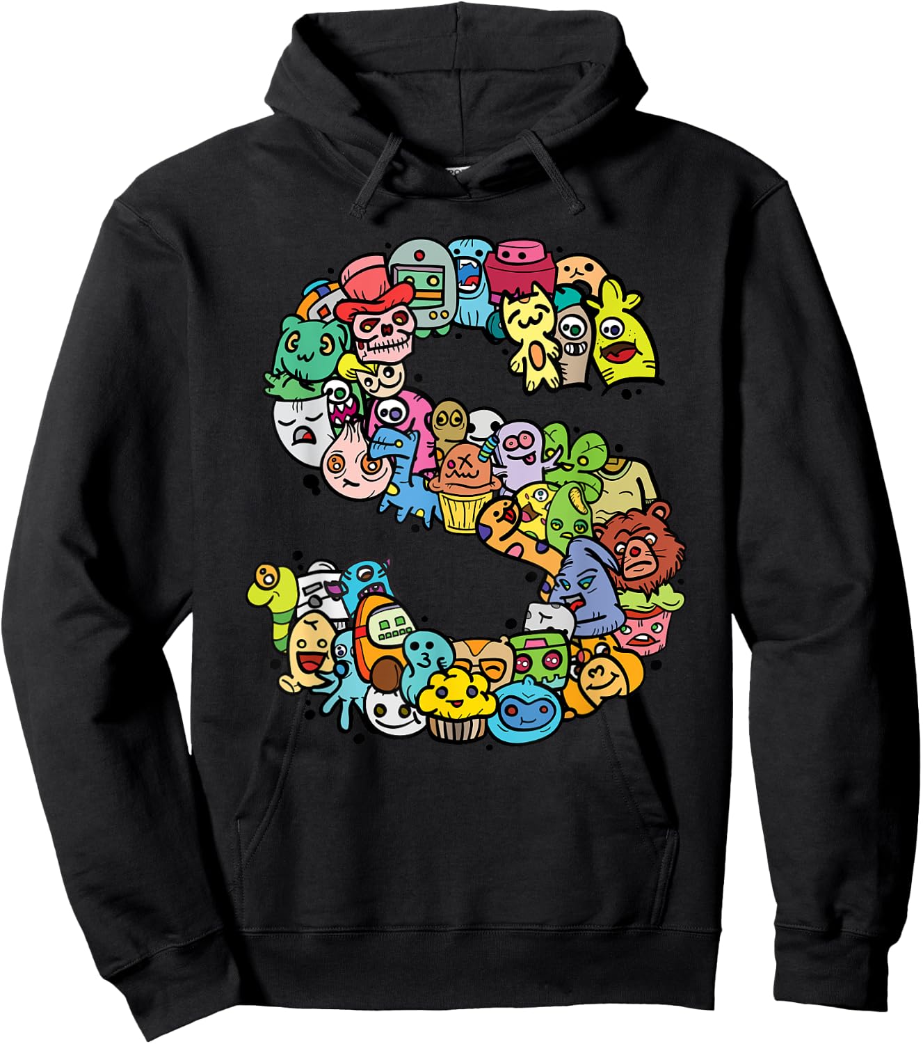 Letter S Alphabet S Name Initial Monogrammed Shirts Hoodie - Hoodie | Black