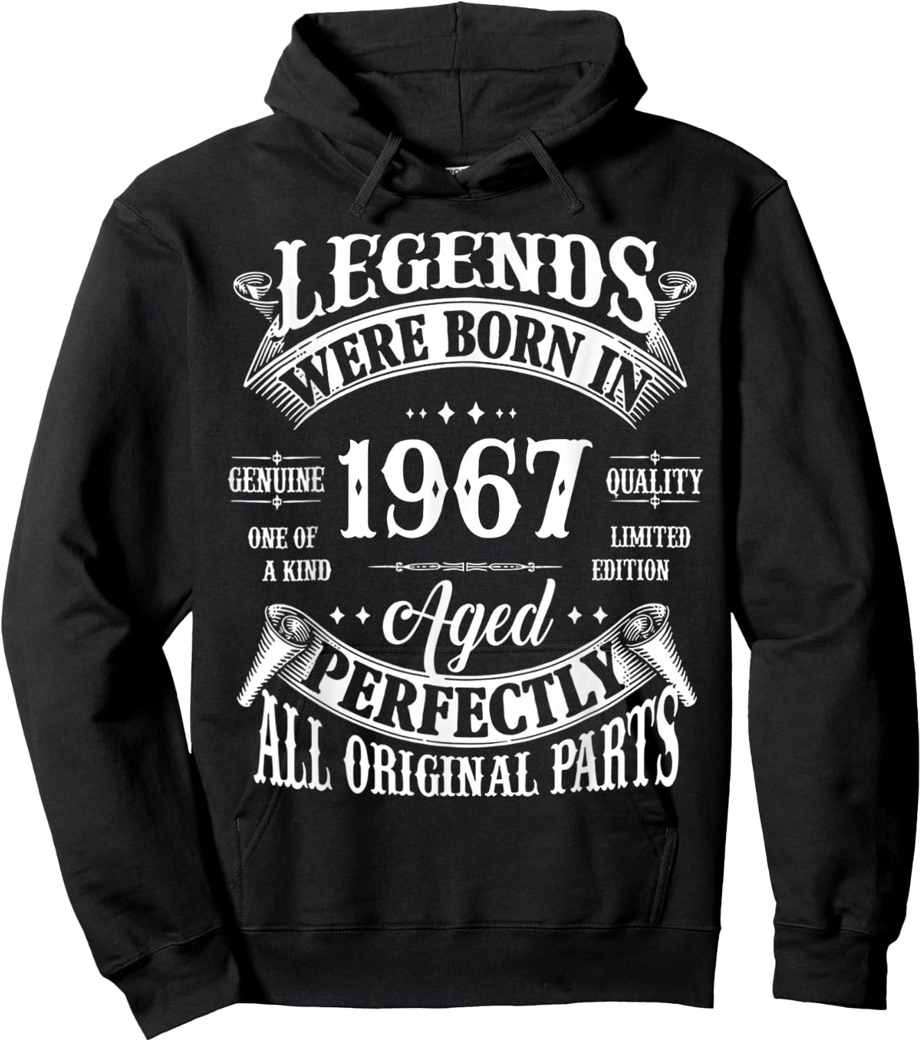 60th Birthday Shirt Vintage Born in 1967 60 Years Old B-Day Hoodie - Hoodie | Black