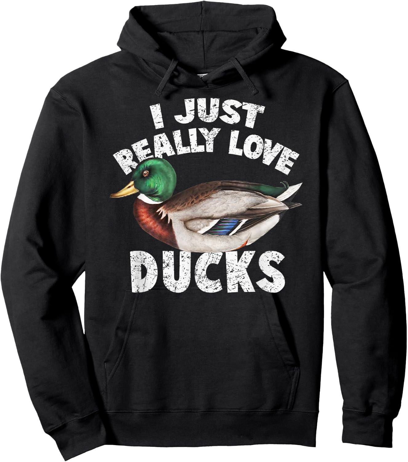I Just Really Love Ducks Shirt Cute Mallard Duck T Shirt Hoodie - Hoodie | Black