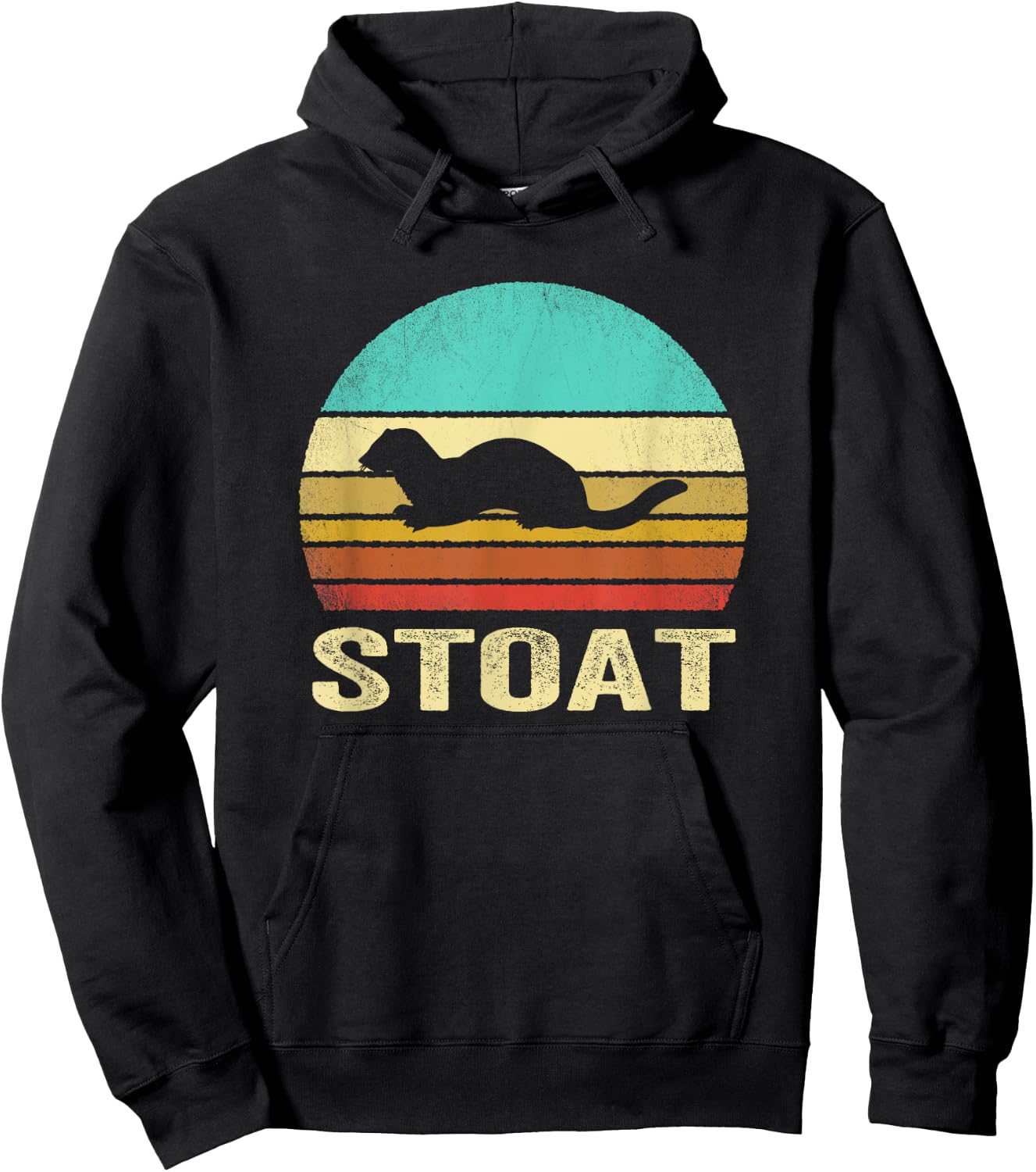 Vintage Stoat Shirt Sunset Hoodie - Hoodie | Black