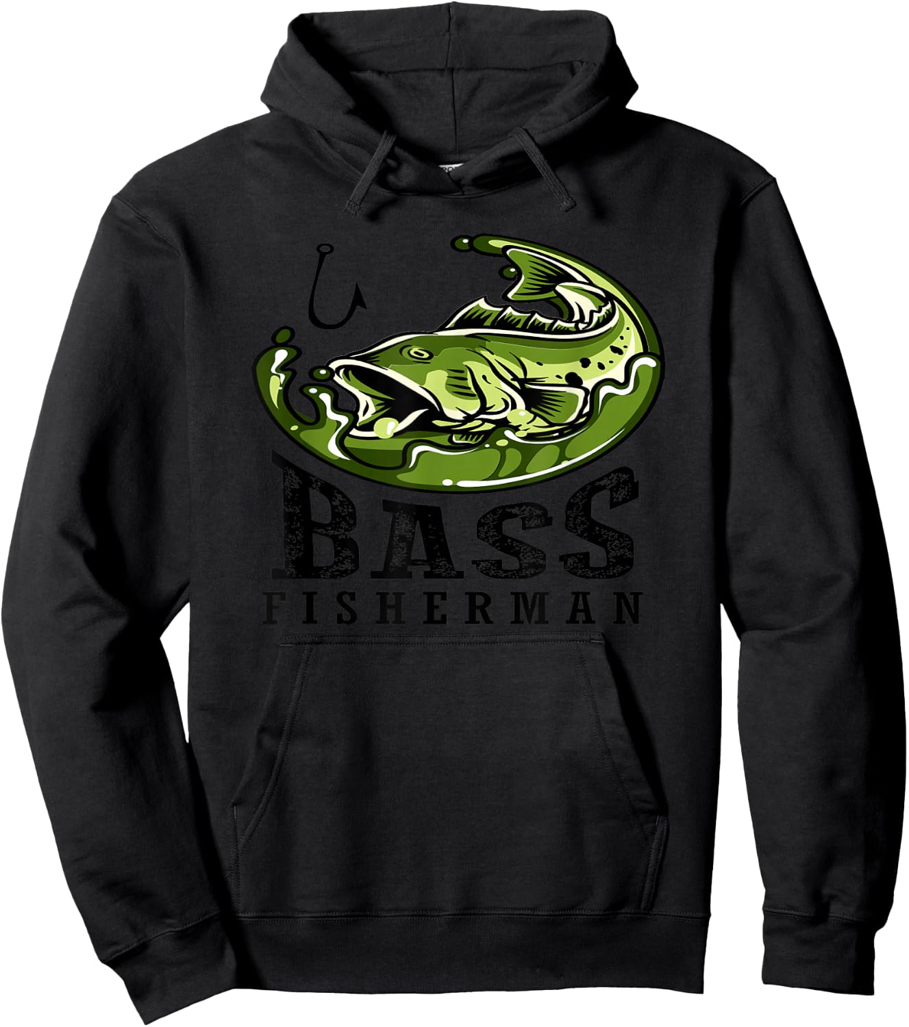 Patriotic Anglers American Bass Pro Whisperer Fisherman Hoodie - Hoodie | Black