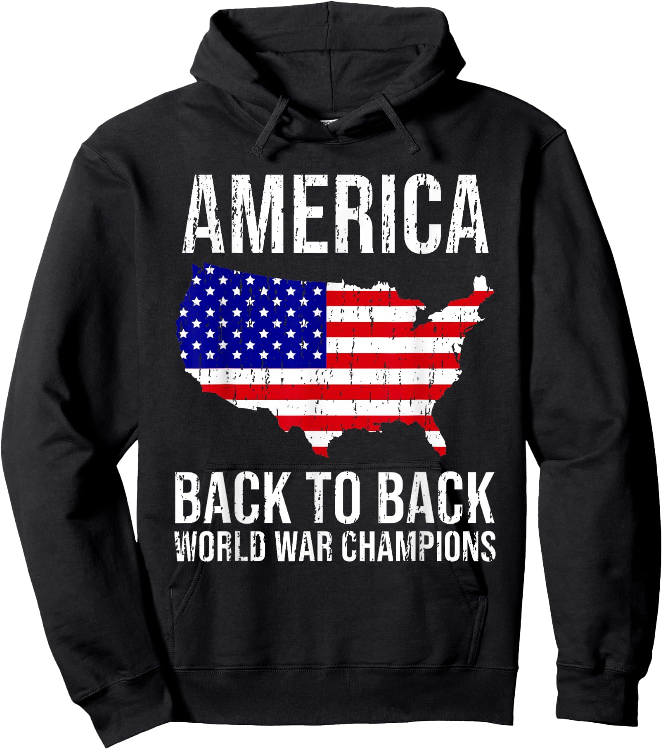 Funny USA T Shirt US Flag Patriodic 4th of July America Hoodie - Hoodie | Black