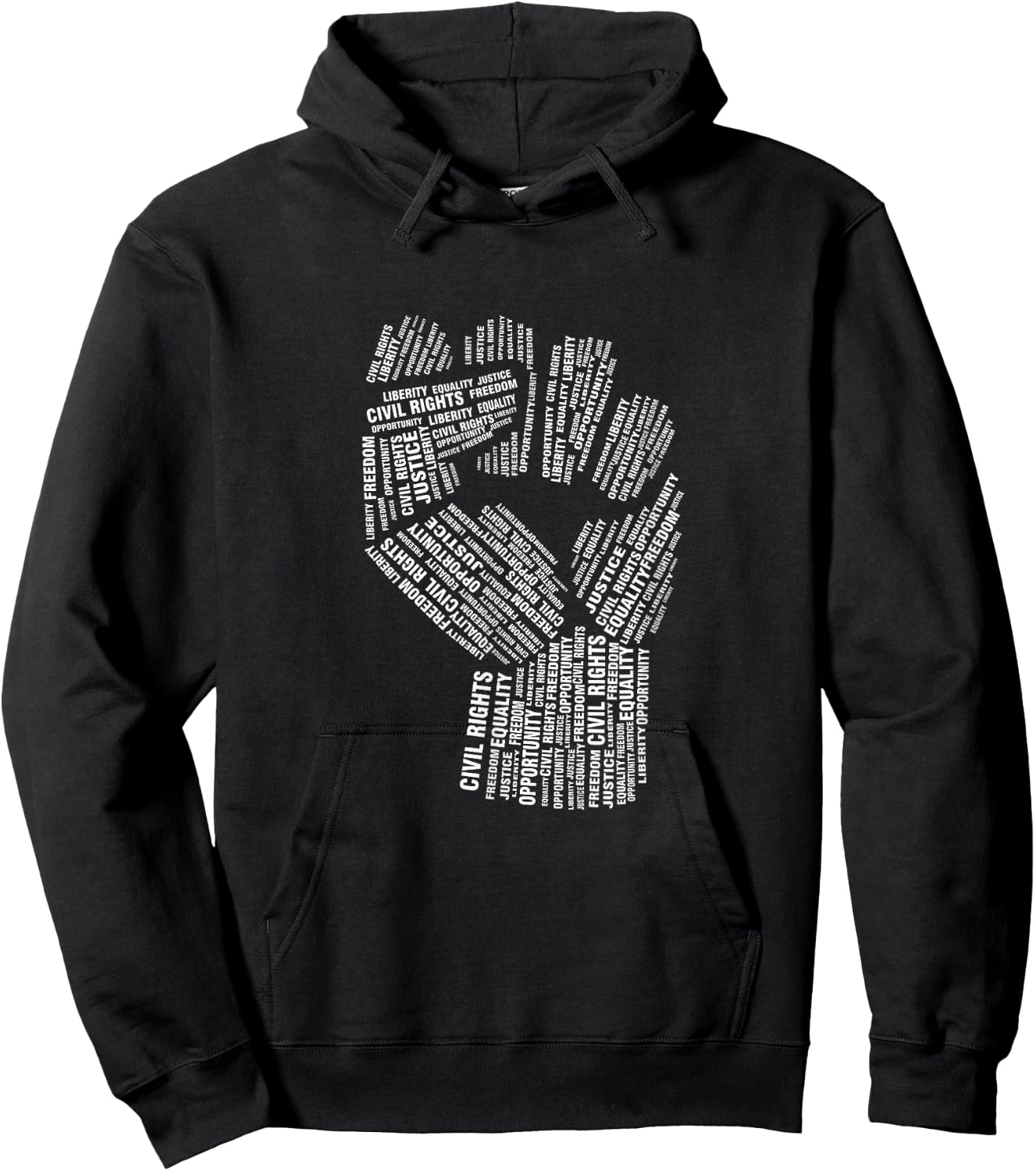 Civil Rights Equality Freedom Justice Fist |BLM Power Hoodie - Hoodie | Black