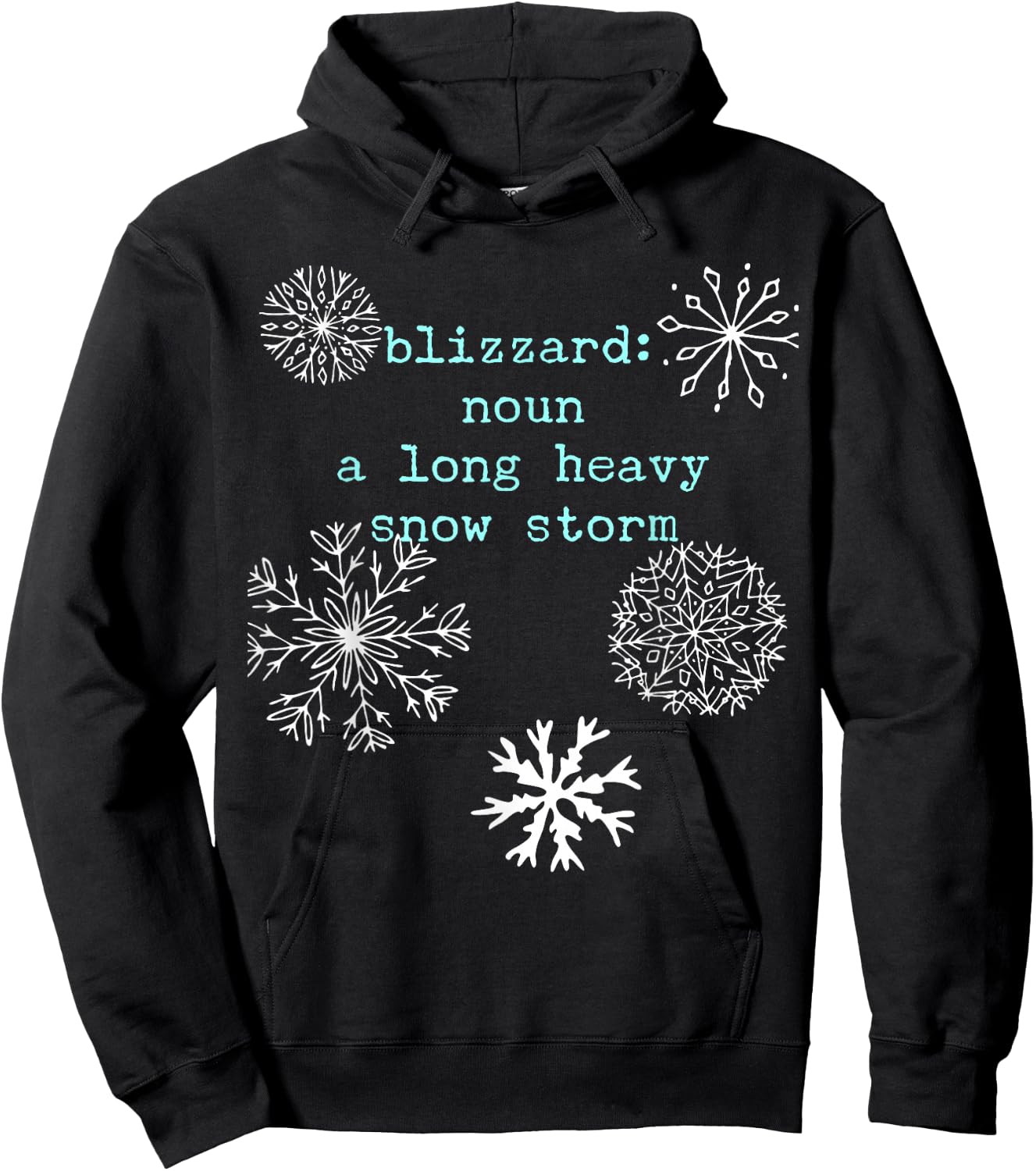 Blizzard Dictionary Definition Vocabulary Parade Hoodie - Hoodie | Black