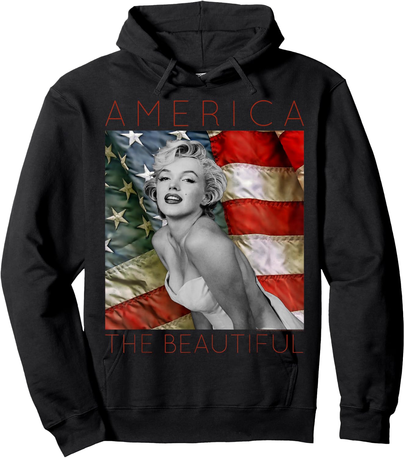 Marilyn Monroe America The Beautiful Hoodie - Hoodie | Black